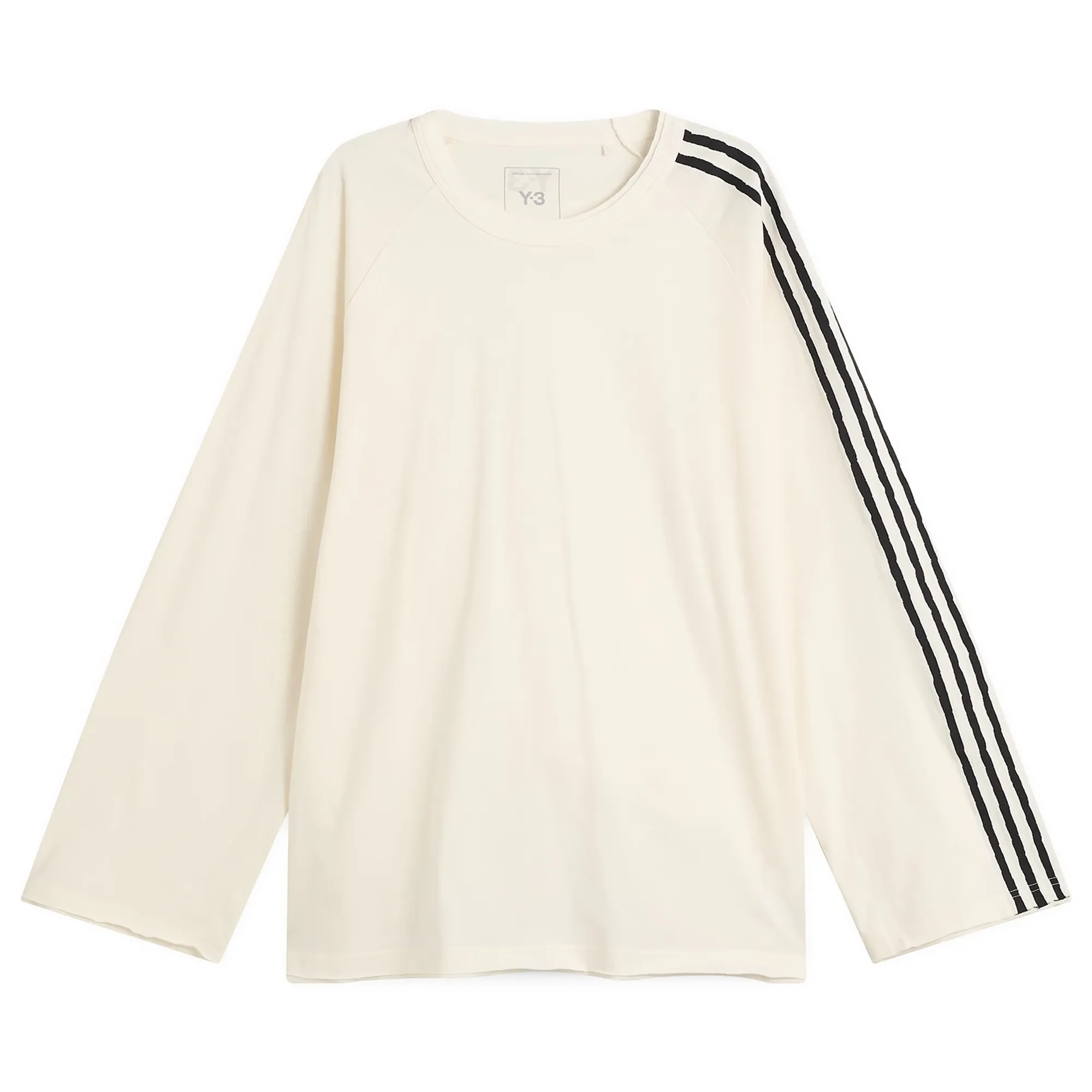Y-3 Men's Distressed Long Sleeve T-Shirt Beige