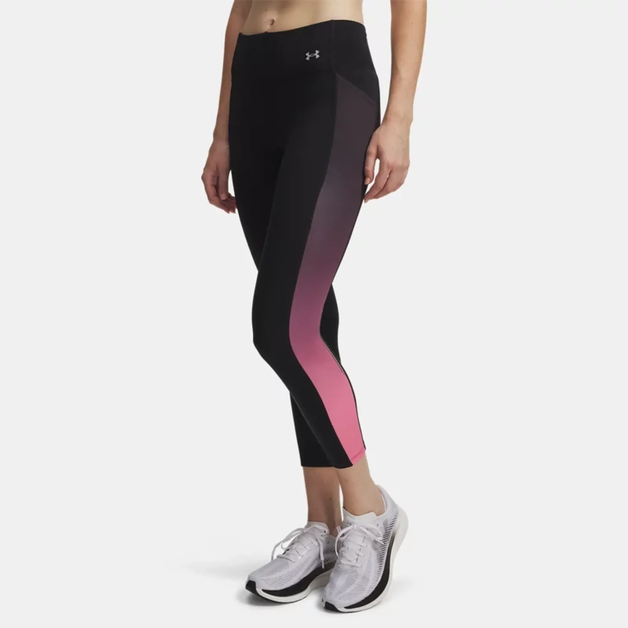 Under Armour  Velociti Printed Women's Ankle Tights Black / Bittersweet Pink / Reflective L