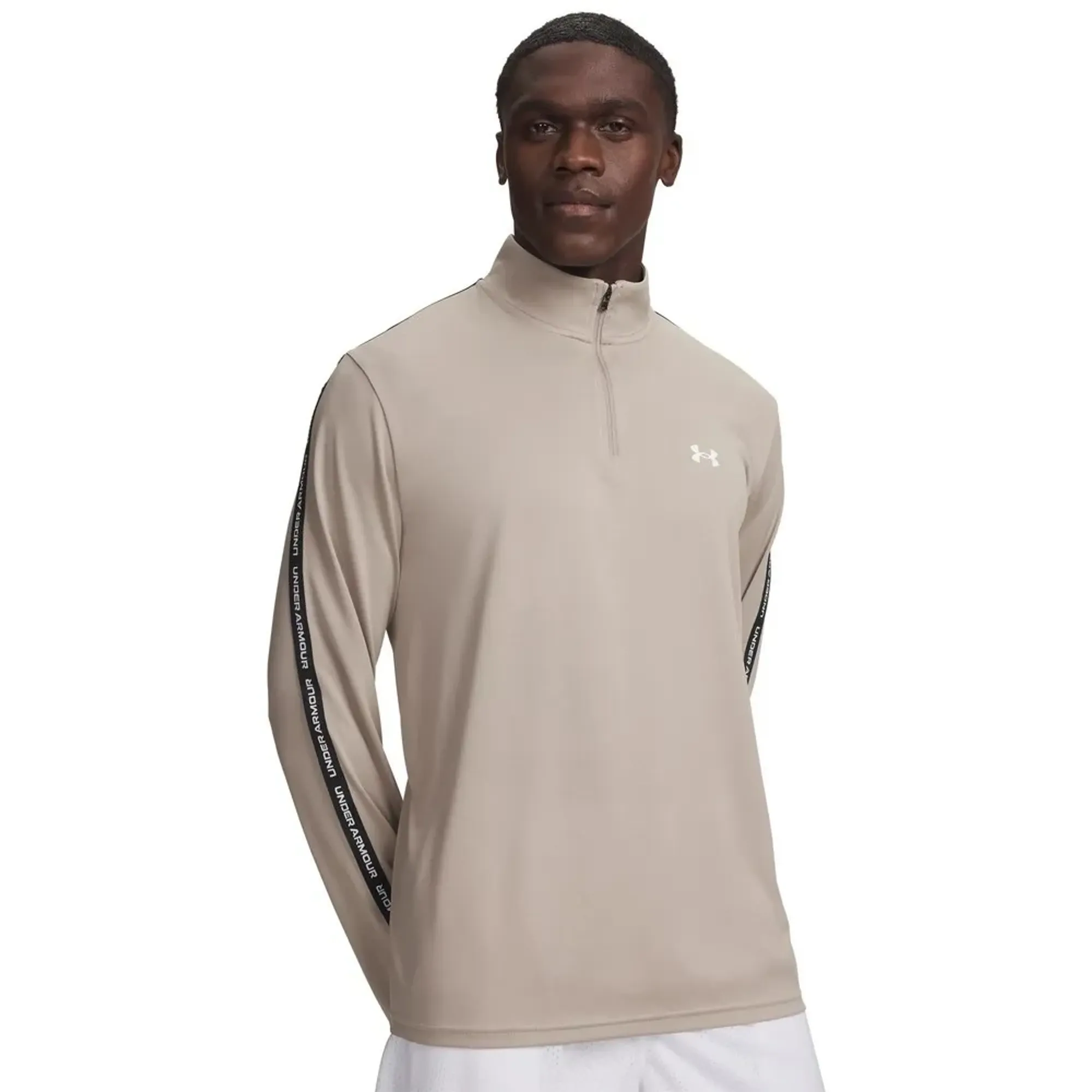 Under Armour Tech™ Taping Men's ½ Zip Timberwolf Taupe / Black / White L
