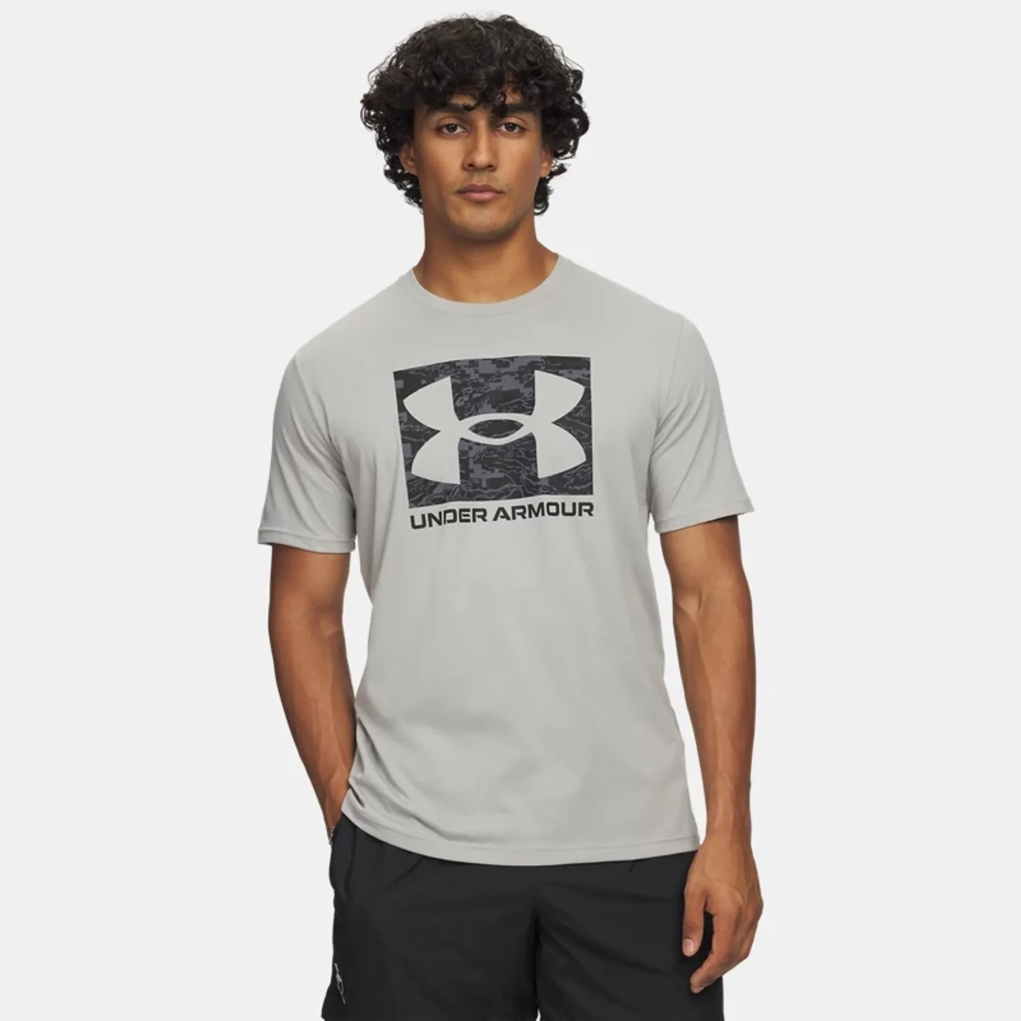 Under Armour  ABC Camo Boxed Logo Men's Short Sleeve Titanium / Black XXL