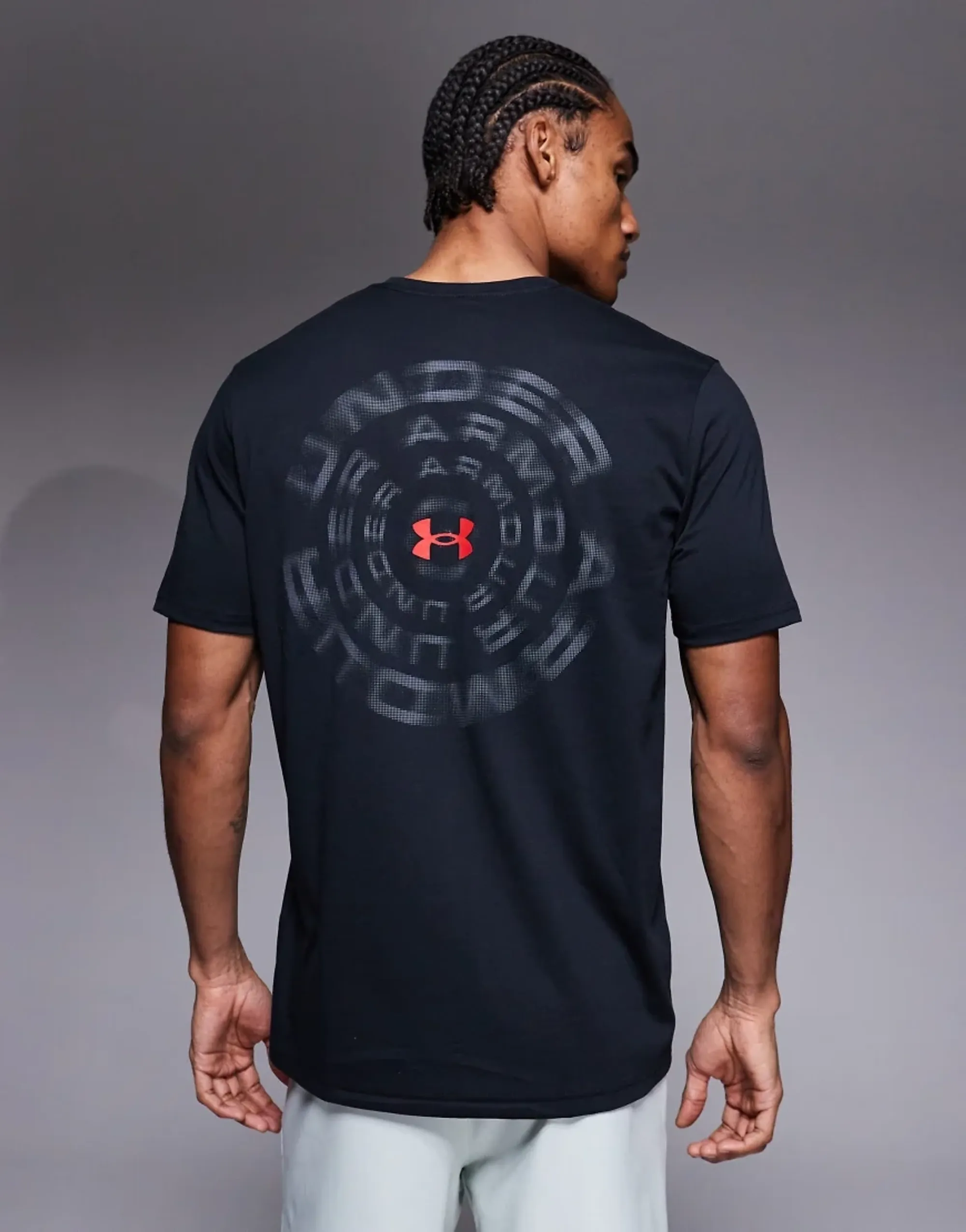 Under Armour  Blur Wordmark Men's Short Sleeve Black / Red L