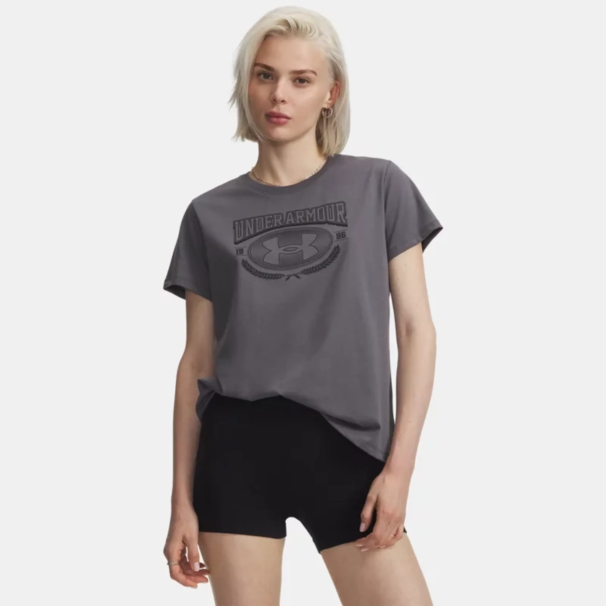 Under Armour  Varsity Women's Short Sleeve Castlerock / Black XL