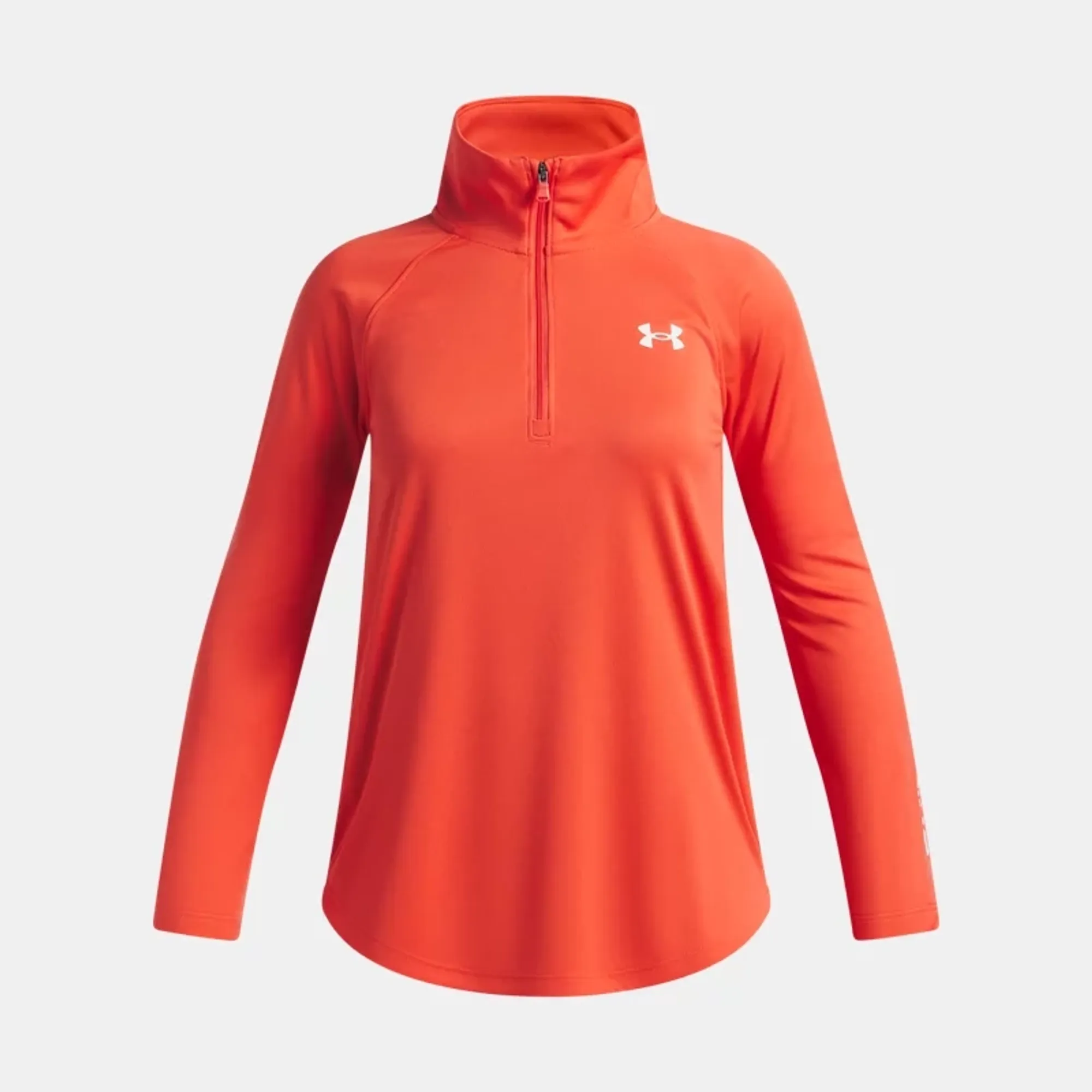 Under Armour  Tech™ Wordmark Girls' ½ Zip Venom Red / White YMD