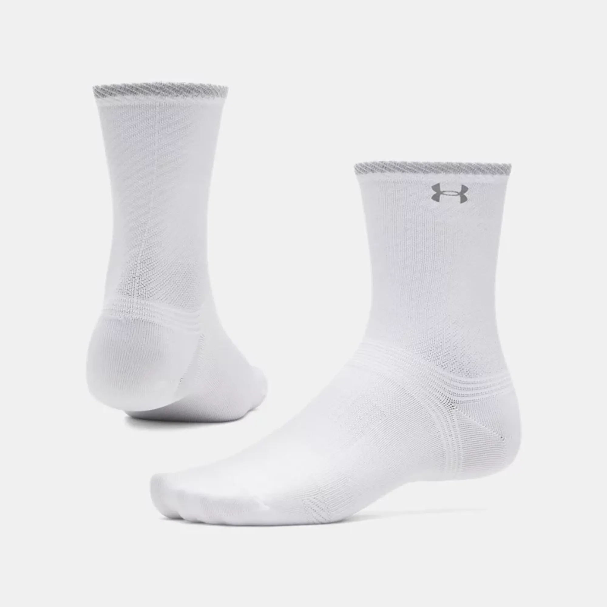 Under Armour  Velociti Lite Unisex Crew Socks White / White / Reflective L