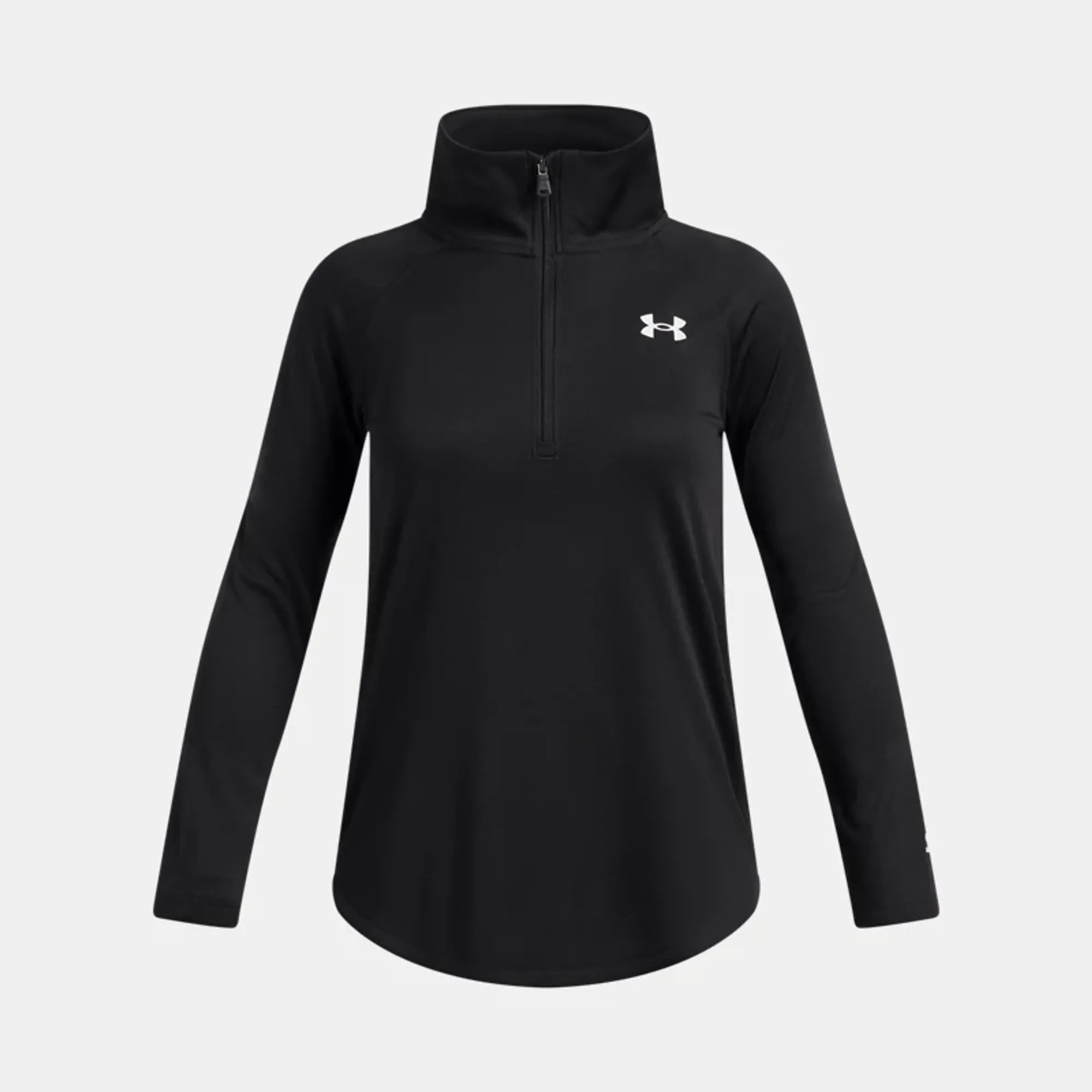 Under Armour  Tech™ Wordmark Girls' ½ Zip Black / White YLG