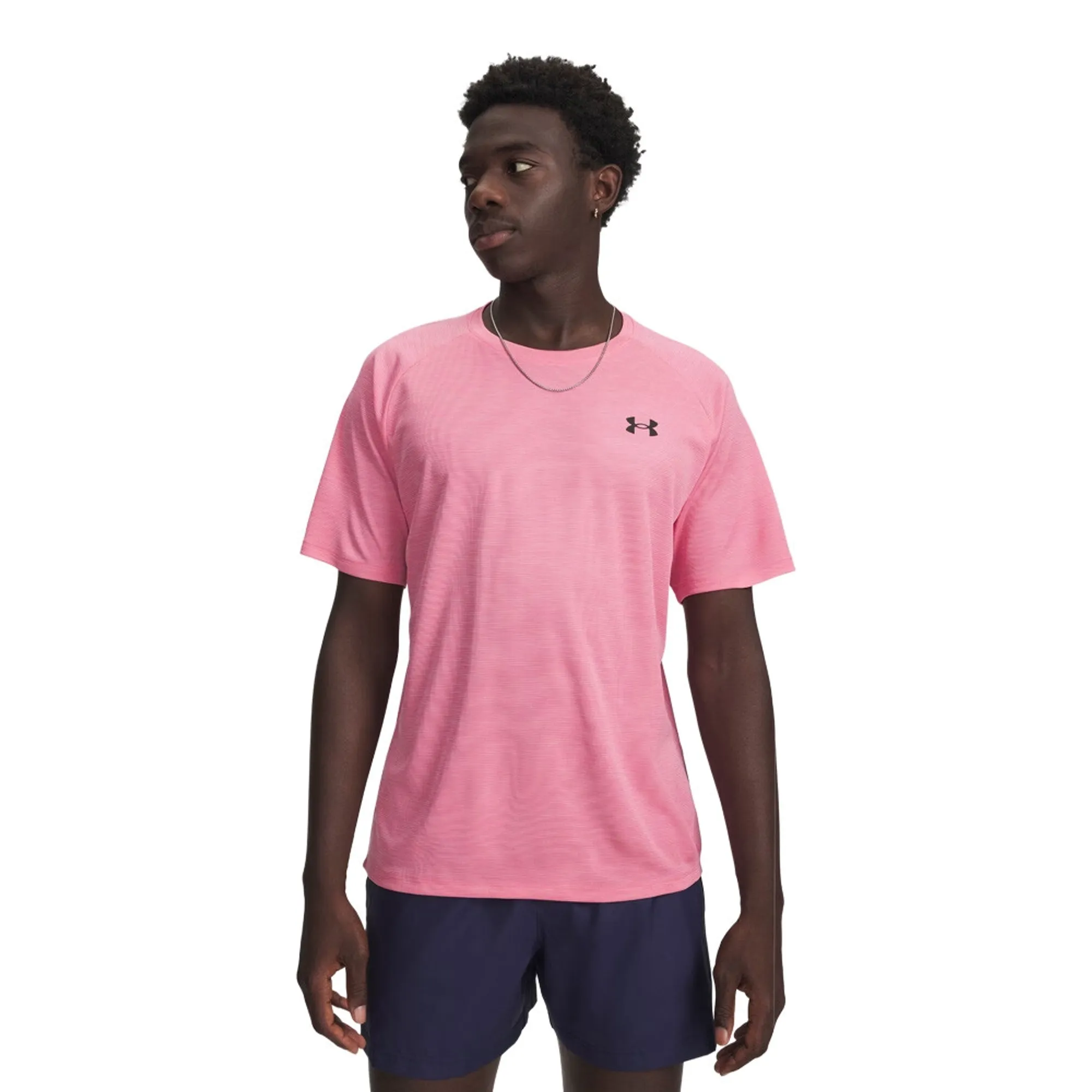 Under Armour  Tech™ Textured Men's Short Sleeve Prime Pink / Black L