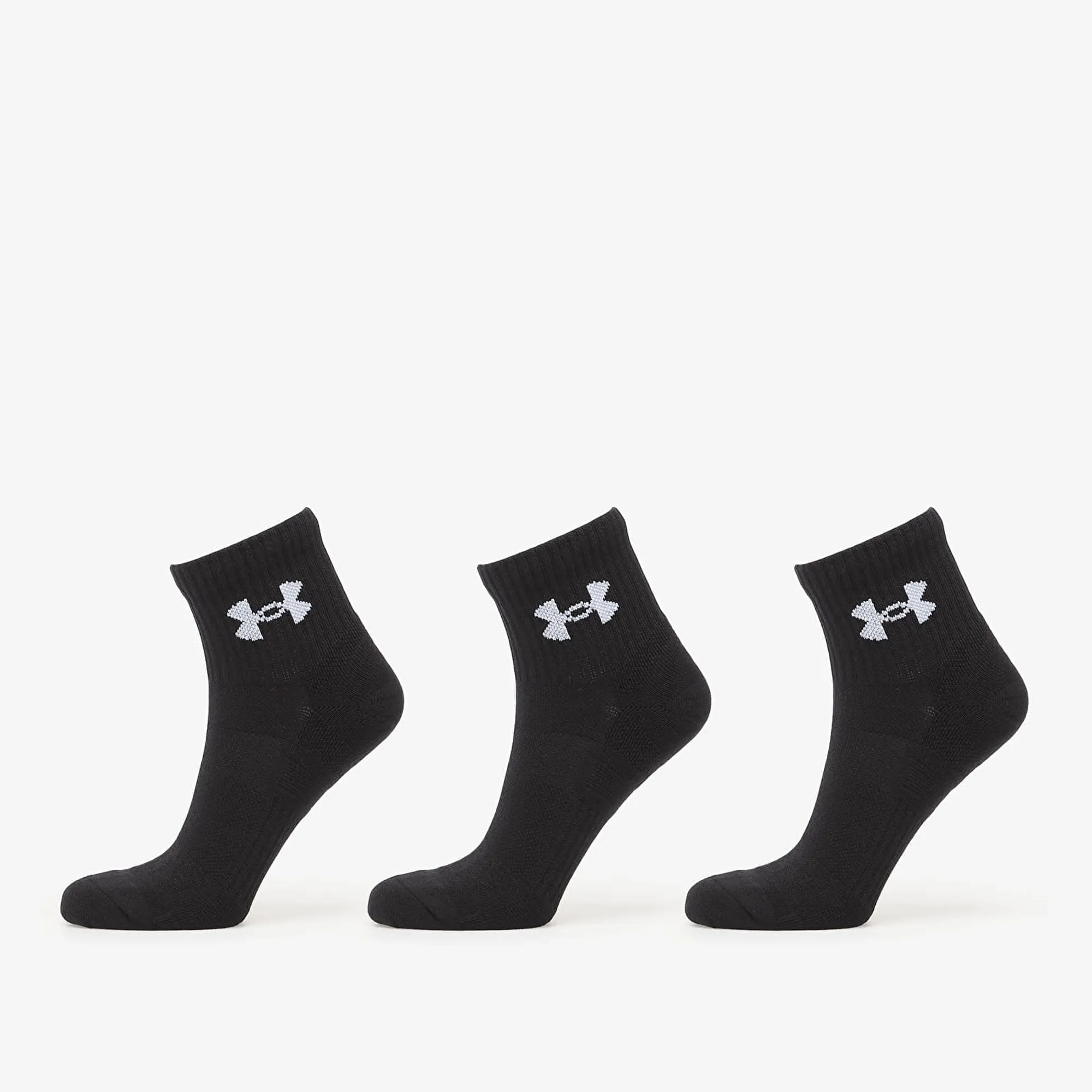 Under Armour  Performance Cotton Unisex 3-Pack Q Under Armour rter Socks Ultimate Black / Ultimate Black / White L