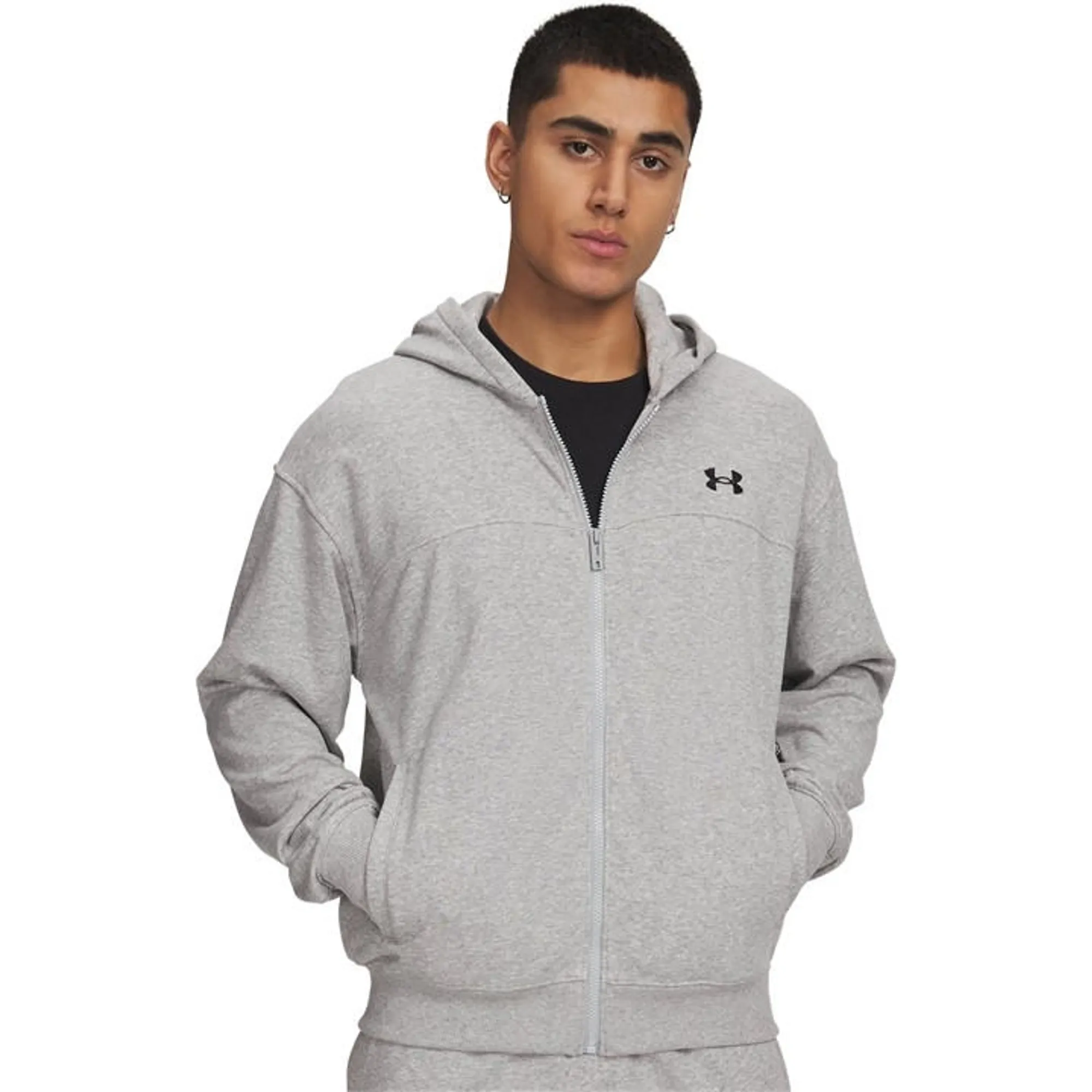 Under Armour  Rival Lightweight Men's Full Zip Mod Gray Light Heather / Black XXL
