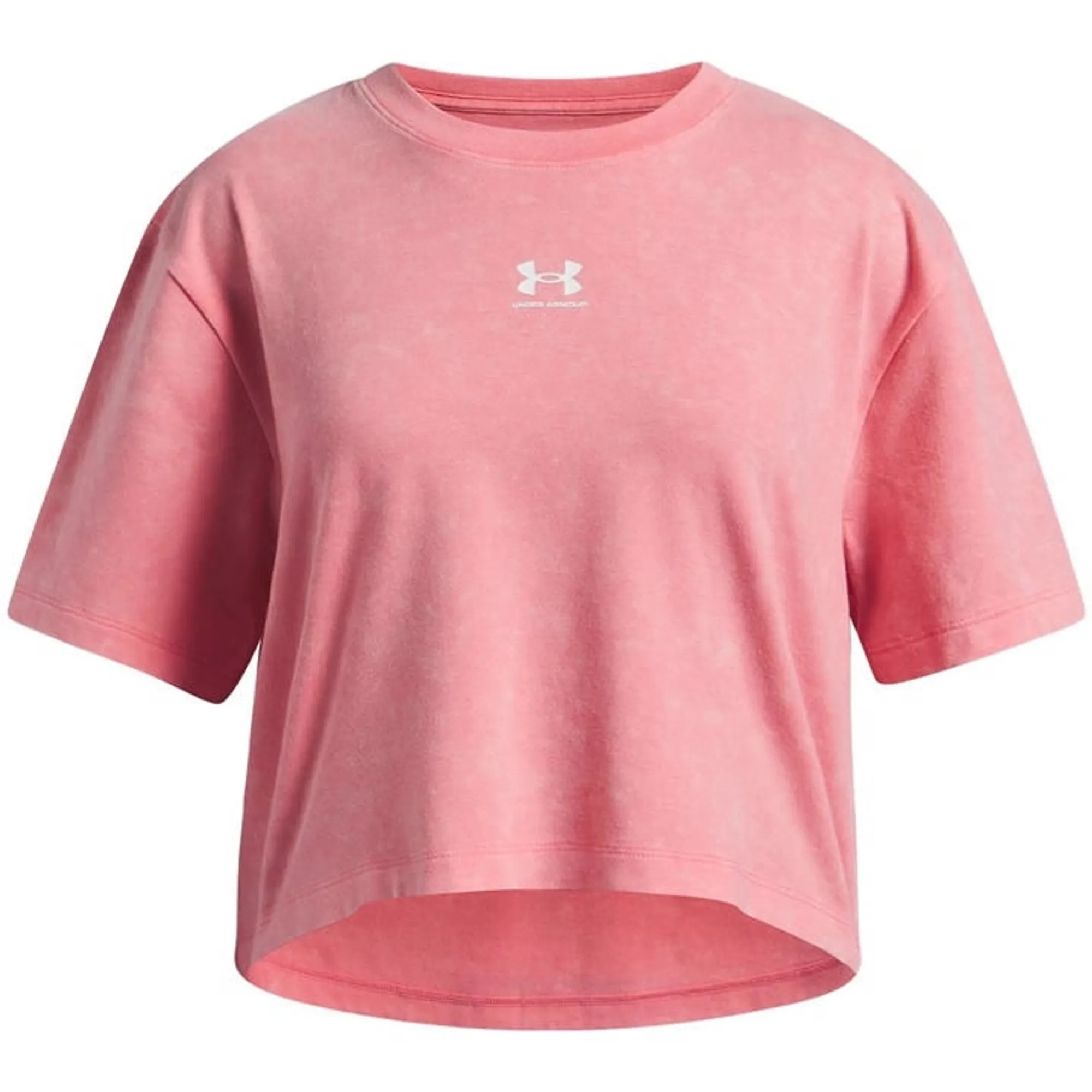 Under Armour  Rival Wash Girls' Short Sleeve Bittersweet Pink / White YLG