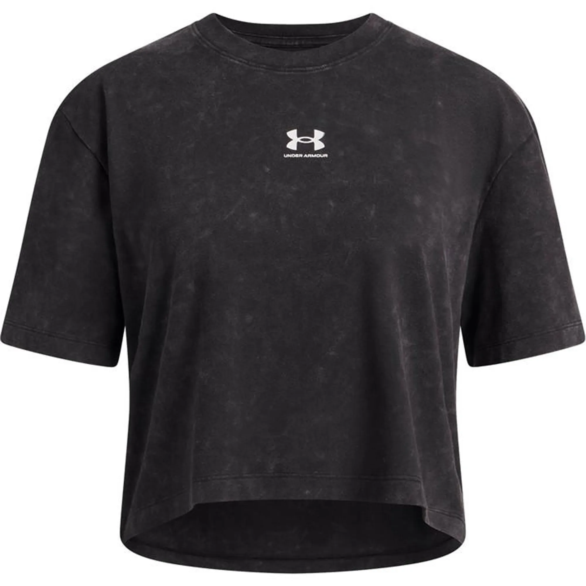 Under Armour  Rival Wash Girls' Short Sleeve Black / White YLG