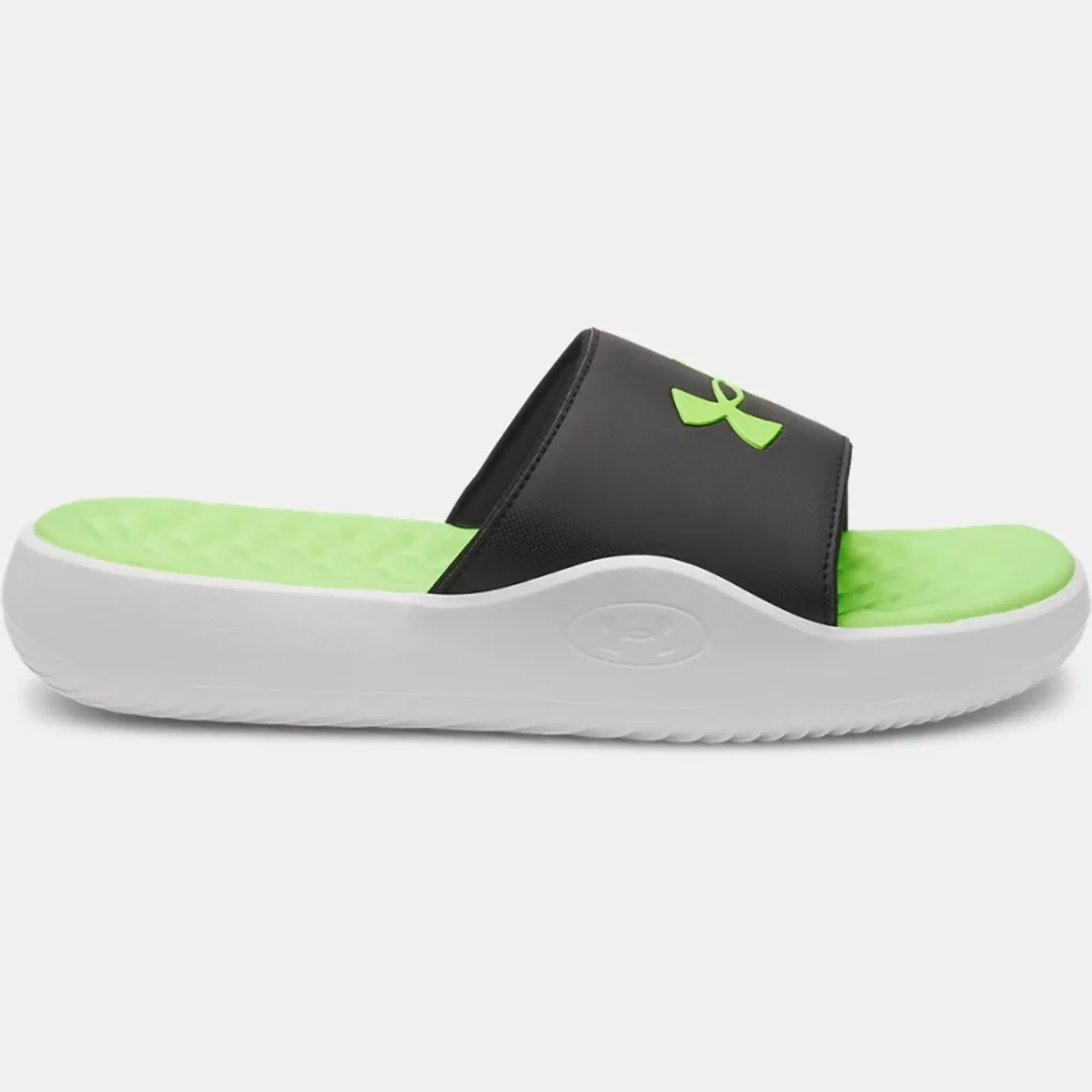 Under Armour Ignite Pro 8 Fixed Strap Men's Slides Black / White / Hyper Green 11