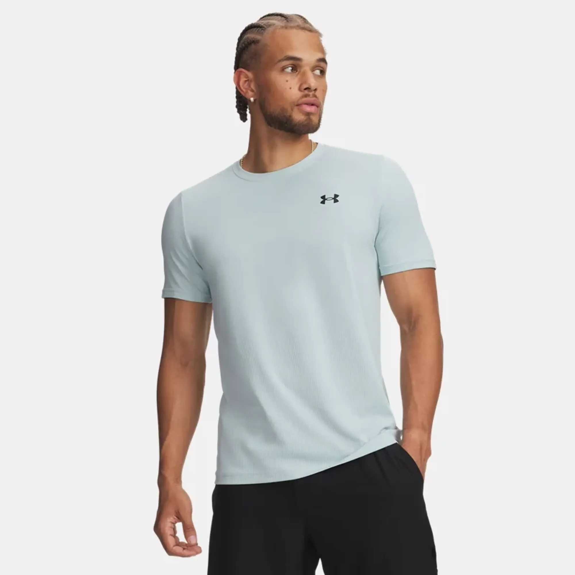 Under Armour  Vanish Elite Seamless Men's Short Sleeve Enamel Blue / Ultimate Black L