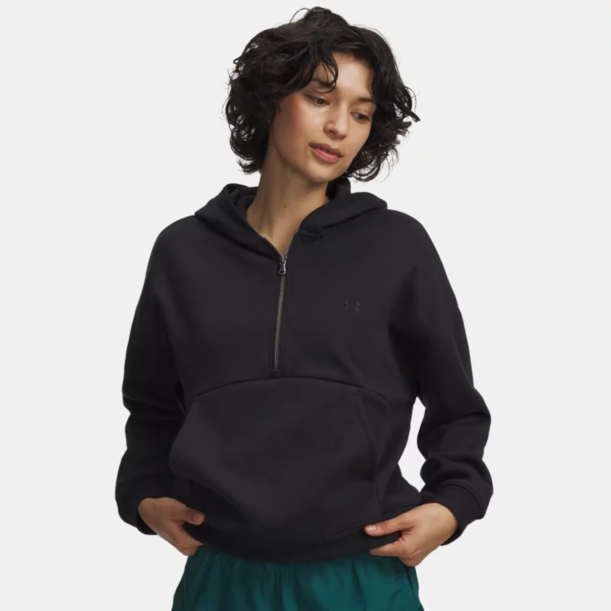 Under Armour  Icon Fleece Women's ½ Zip Hoodie Black / Black L