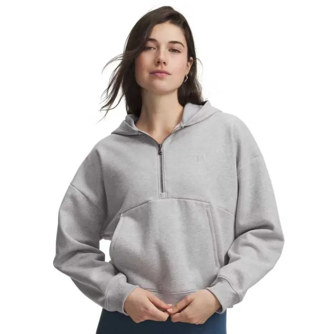 Under Armour Icon Fleece Women's ½ Zip Hoodie Mod Gray Full