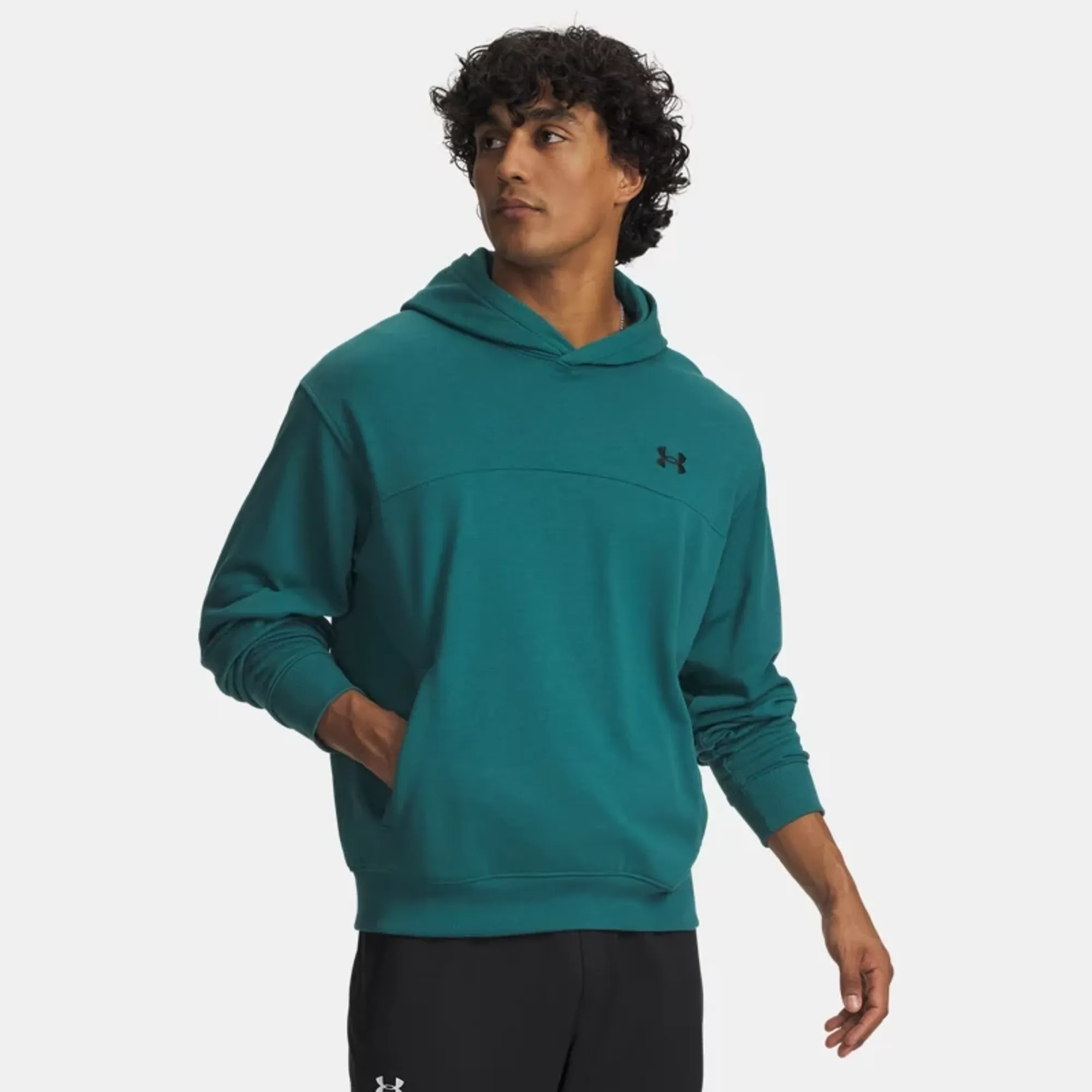 Under Armour Rival Lightweight Men's Hoodie Rack Green / Black L