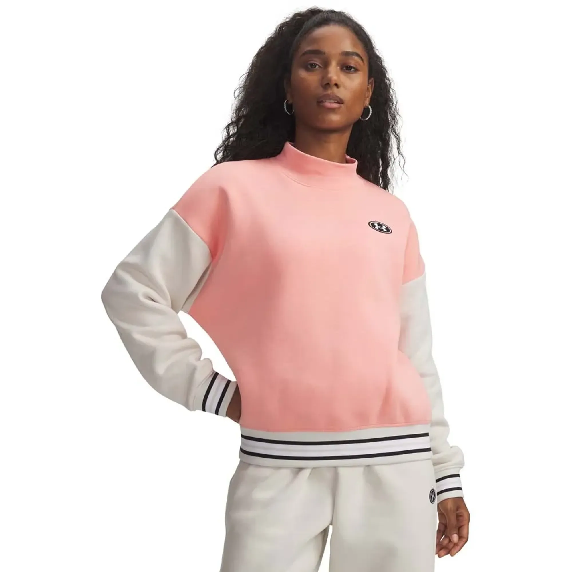 Under Armour  Icon Women's Crew Posh Pink / Summit White / White L