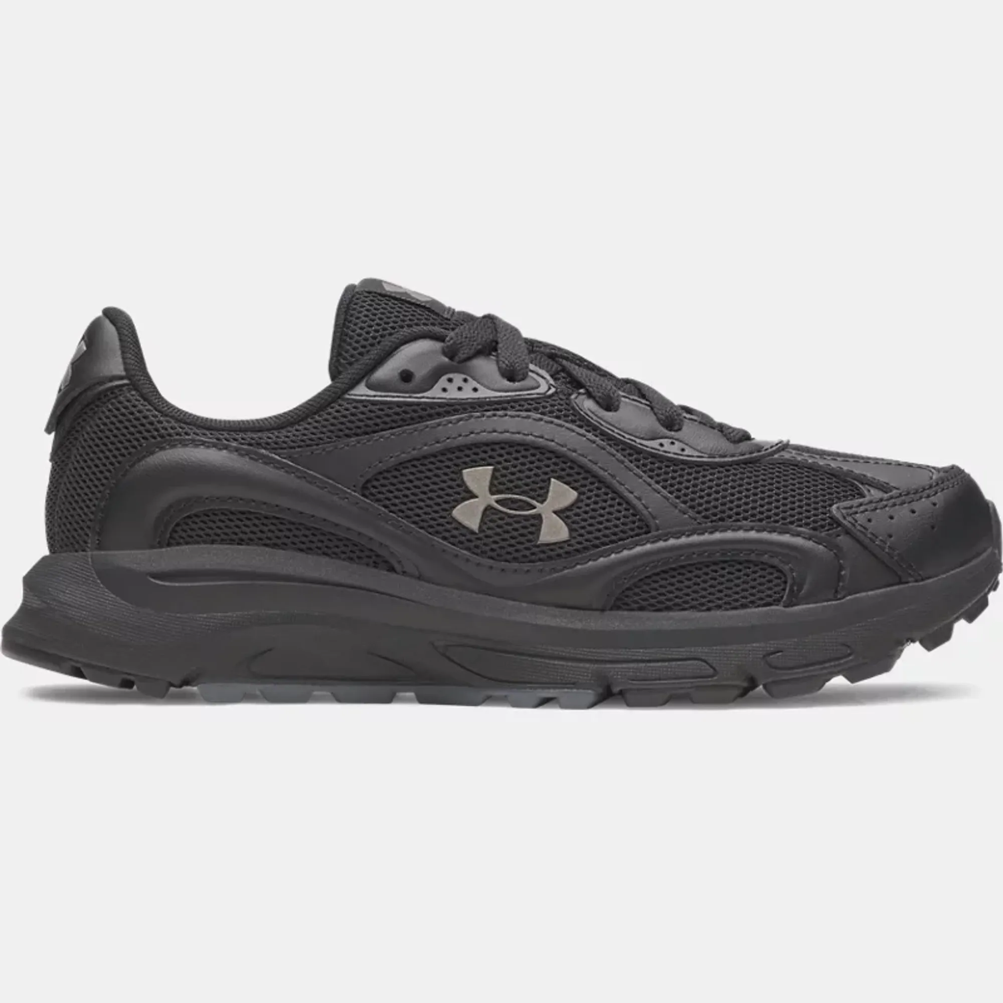 Under Armour  Tech Runner Grade School Shoes Black / Black / Metallic Black 3