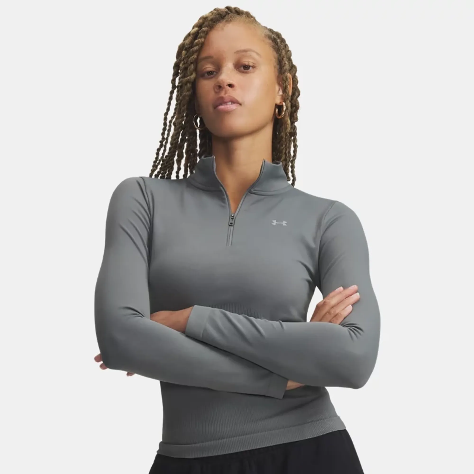 Under Armour Vanish Seamless Women's ¼ Zip Clay Green / Titanium / Titanium L