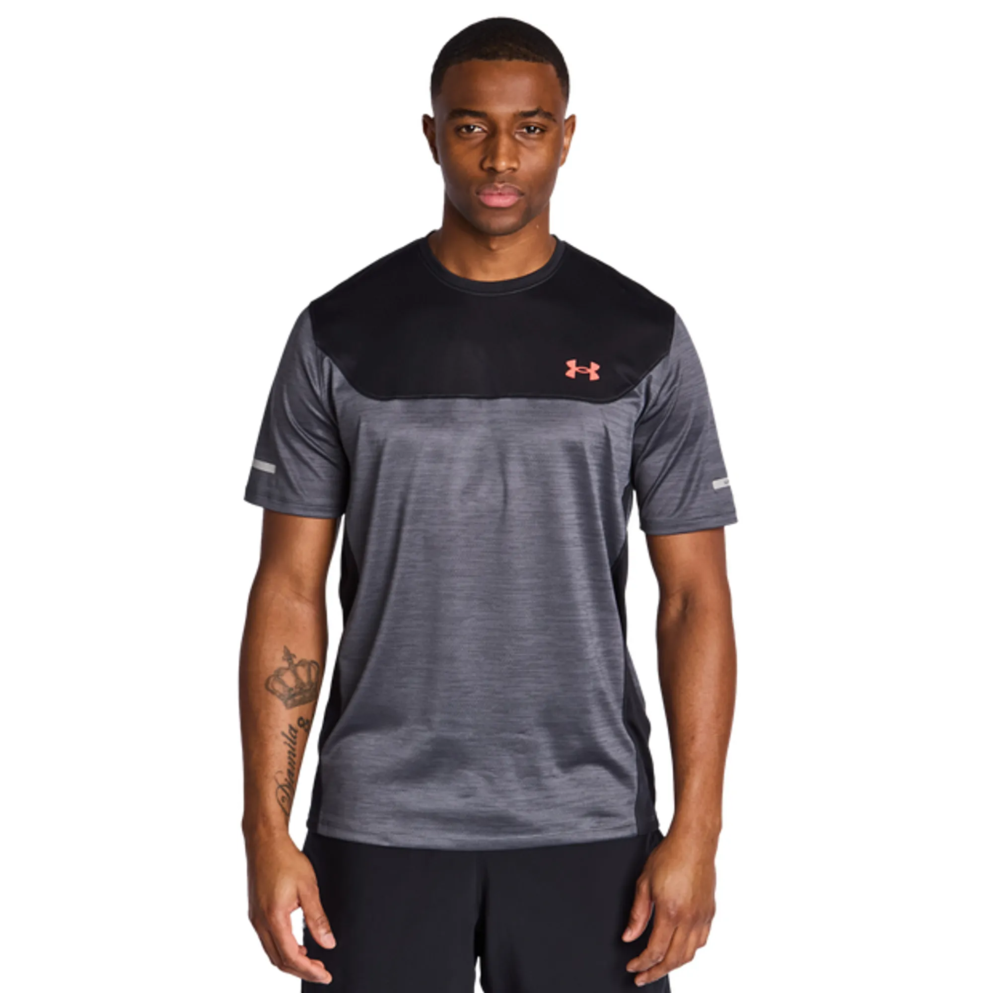 Under Armour  Tech™ Utility Men's Short Sleeve Black / Venom Red L