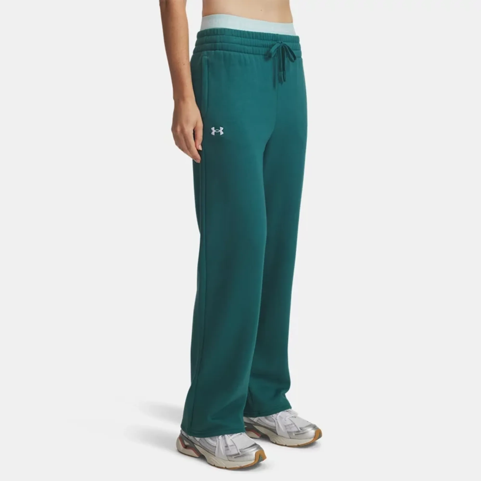 Under Armour  Rival Fleece Women's Straight Leg Pants Rack Green / White S