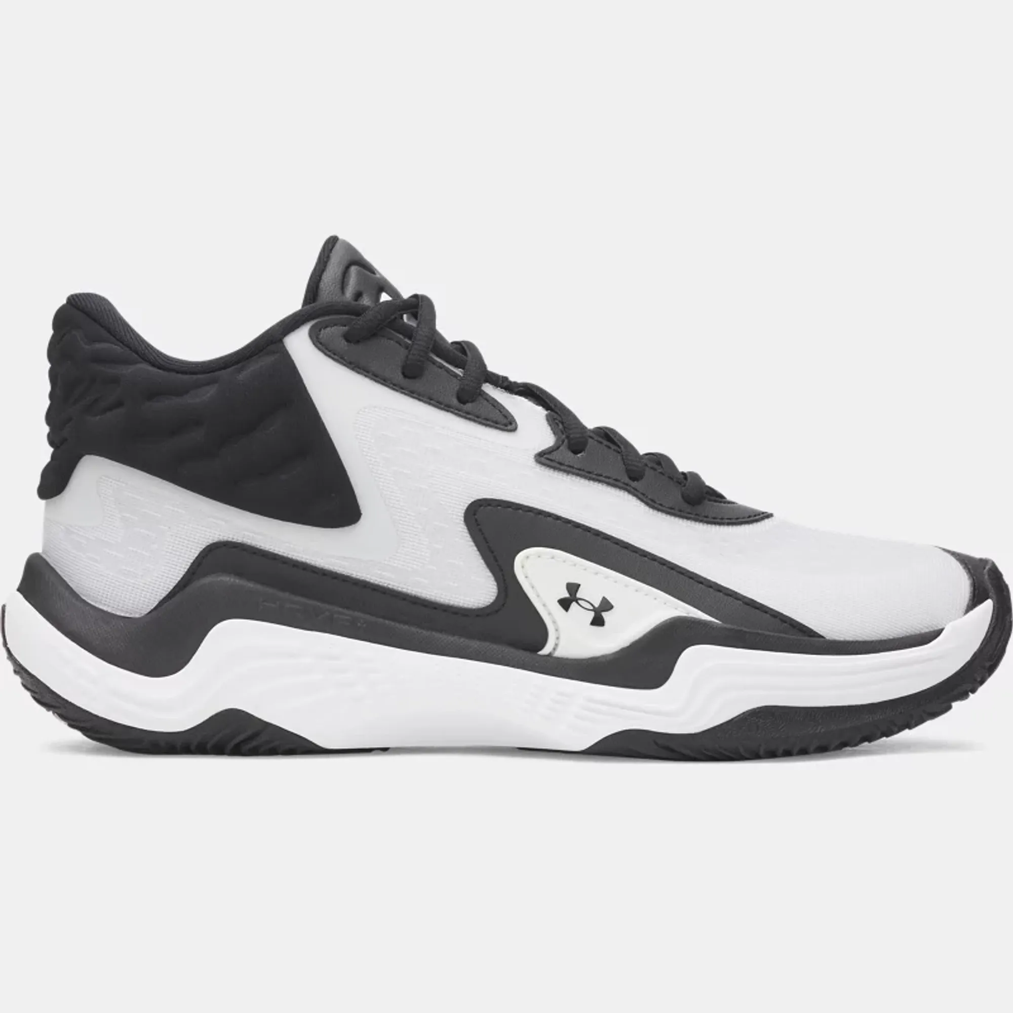 Under Armour  Spawn 7 Mid Unisex Basketball Shoes White / White / Black 9.5