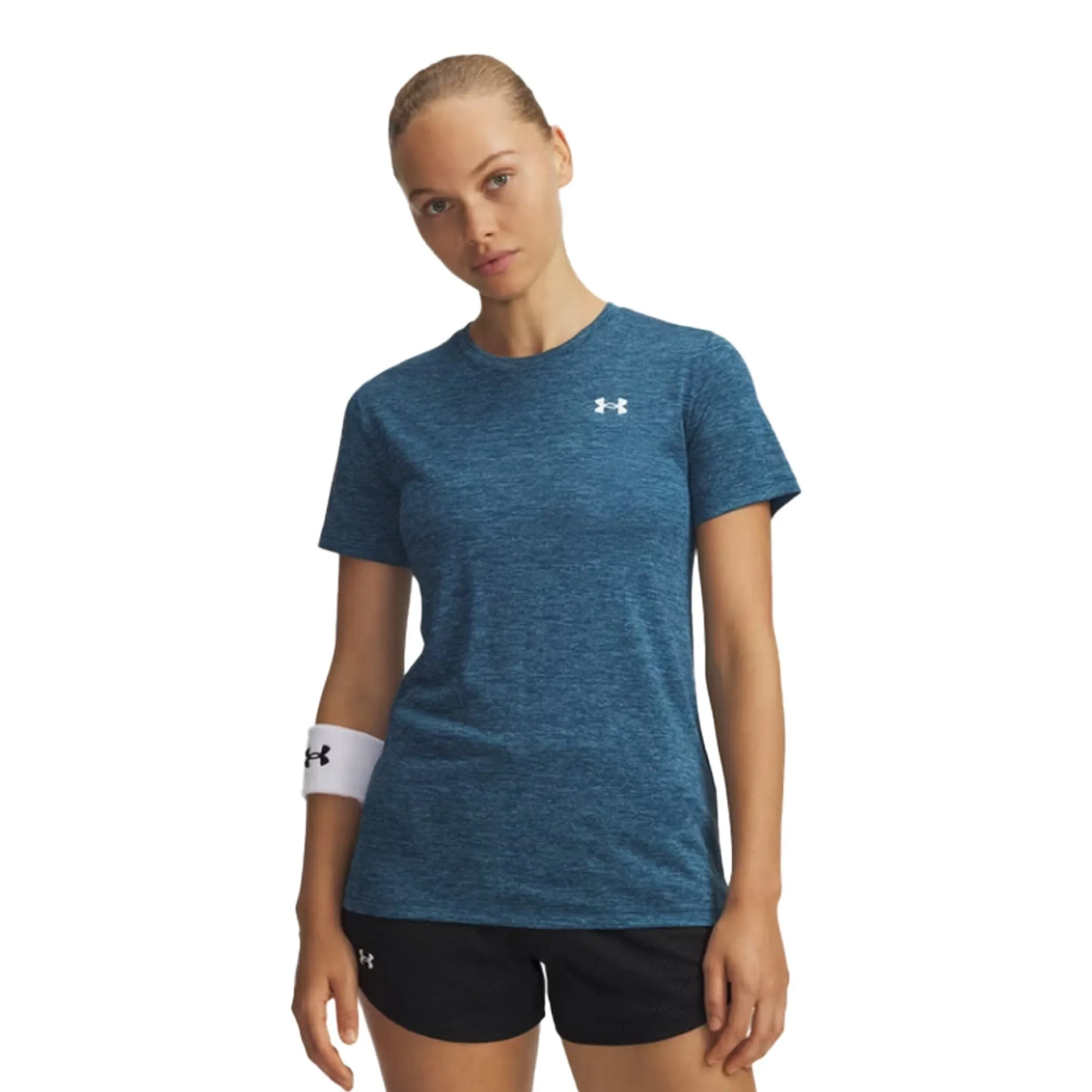 Under Armour  Tech™ Twist Women's Short Sleeve Wham Blue / White L