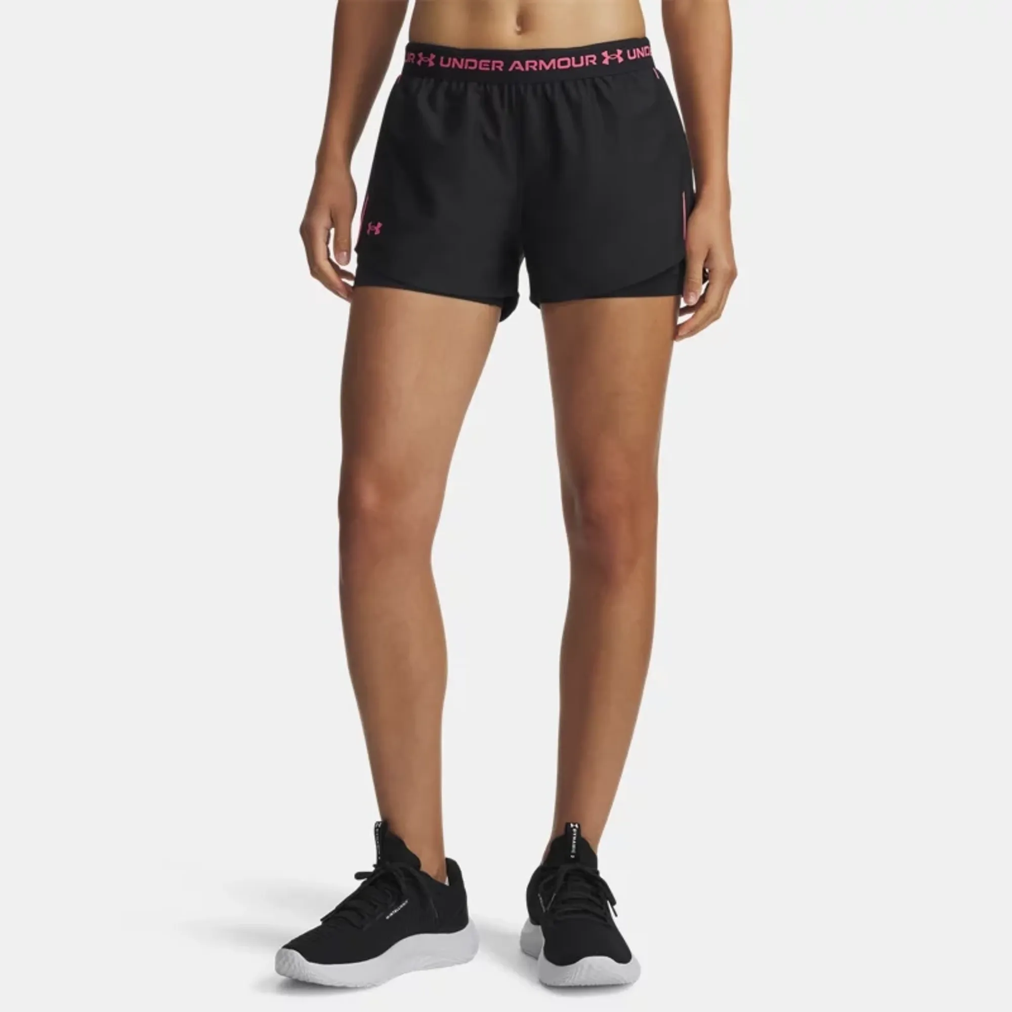 Under Armour  Tech™ Play Up Women's 2-in-1 Shorts Black / Super Pink M