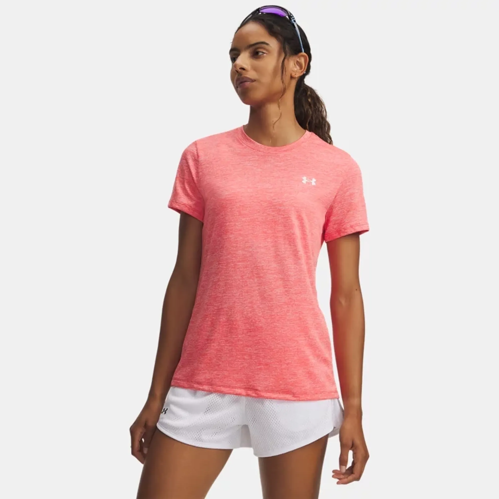 Under Armour  Tech™ Twist Women's Short Sleeve Venom Red / White L