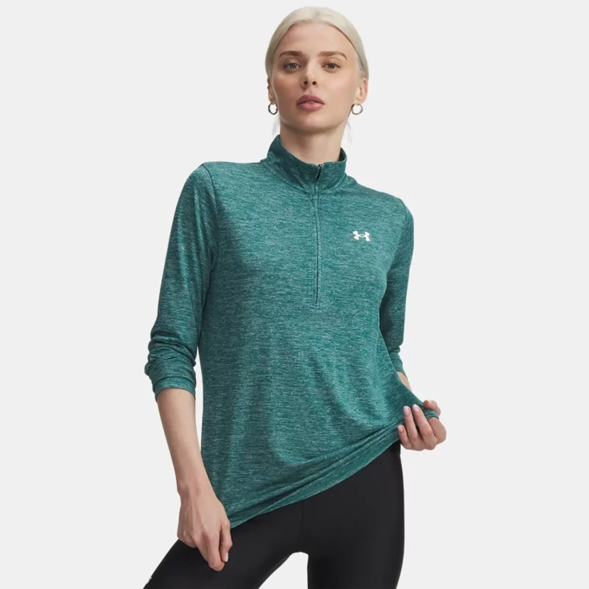 Under Armour  Tech™ Twist Women's ½ Zip Rack Green / White L