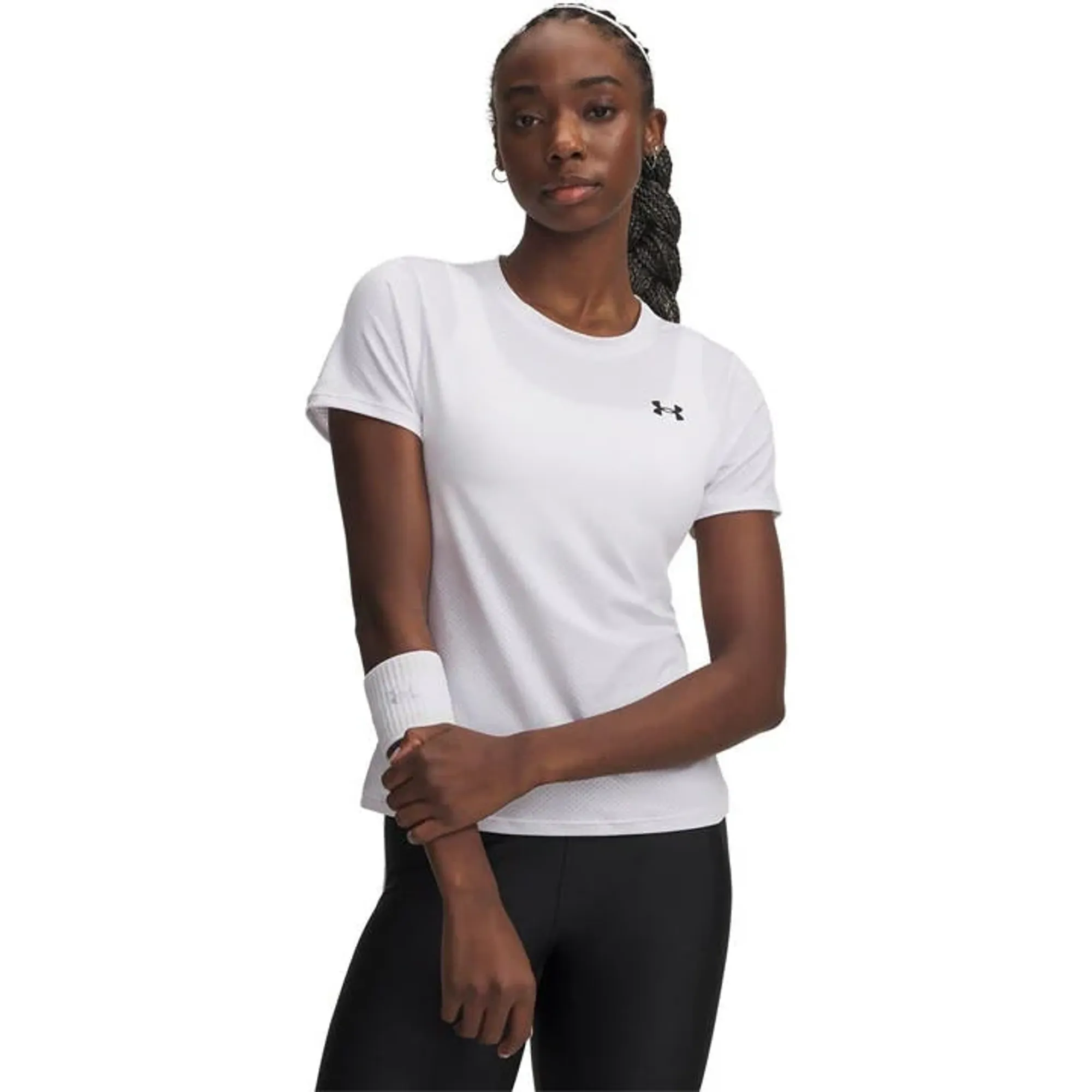 Under Armour  Tech™ Mesh Women's Short Sleeve White / Black L