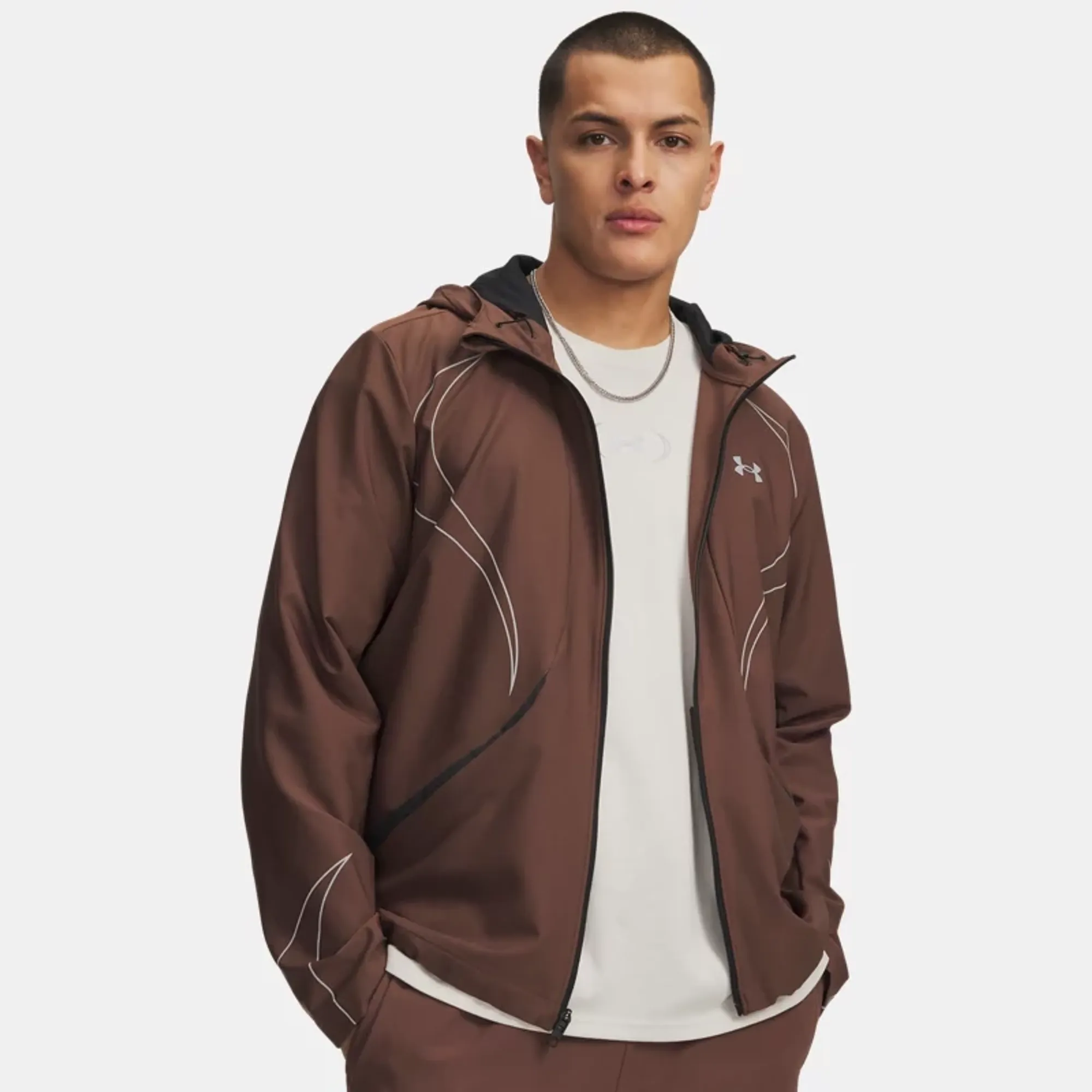 Under Armour Unstoppable+ Woven Men's Jacket Incense Brown / Silver Reflective L