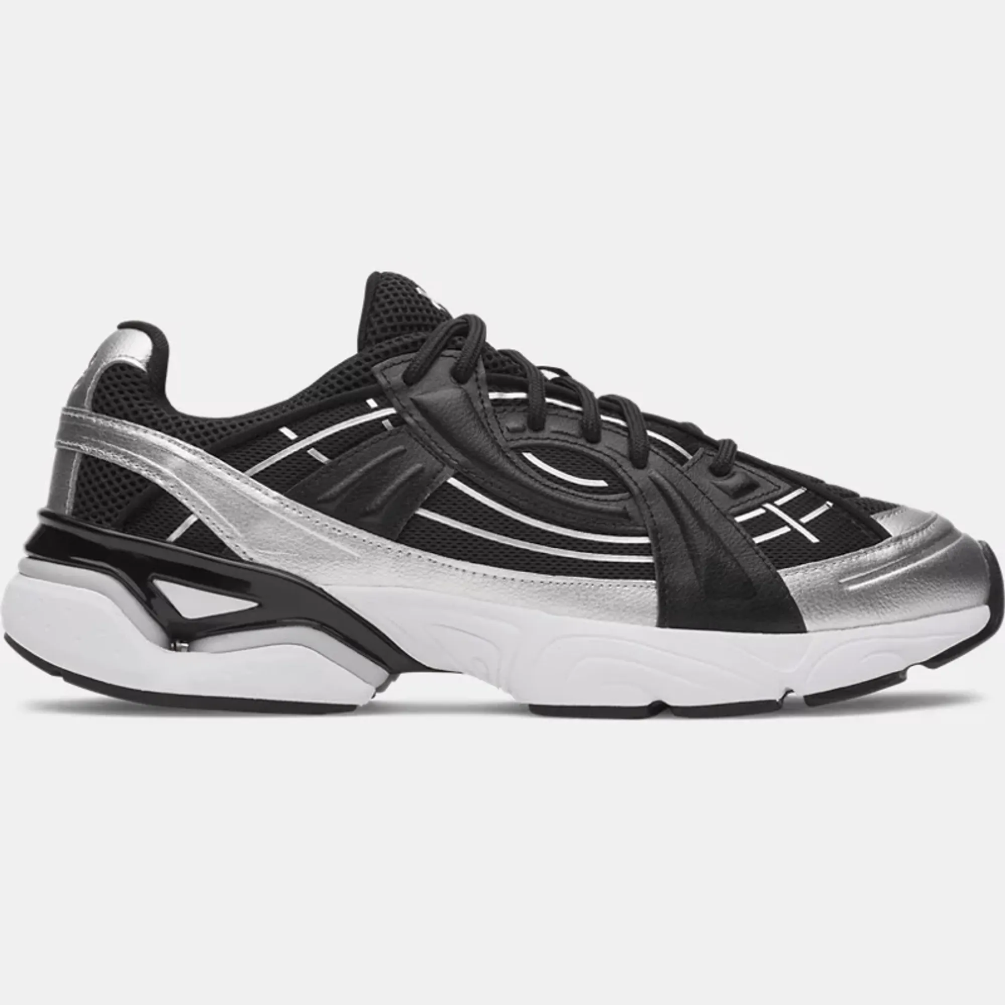 Under Armour  Sola Unisex Shoes Black / White / Metallic Silver 9.5