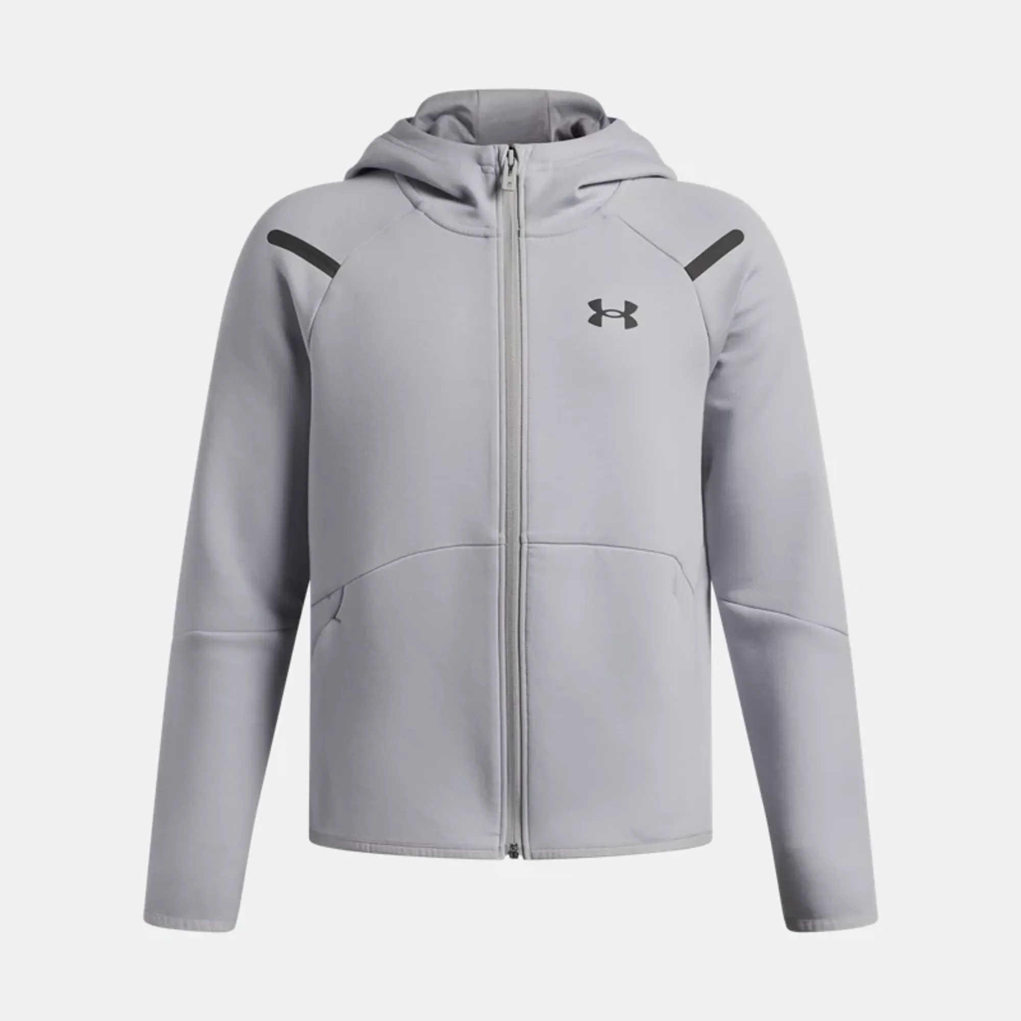 Under Armour  Unstoppable Fleece Boys' Full-Zip Mod Gray / Black YLG (59 - 63 in)