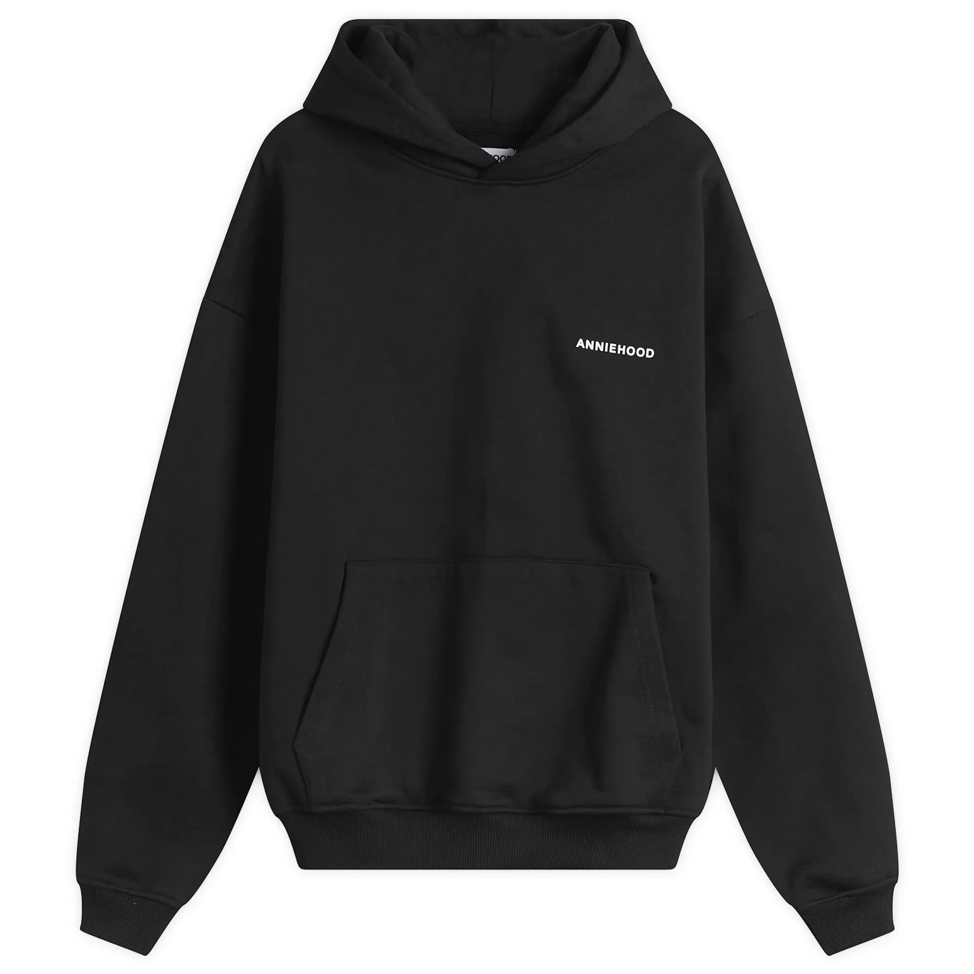 ANNIE HOOD Men's Mini Logo Hoodie Black