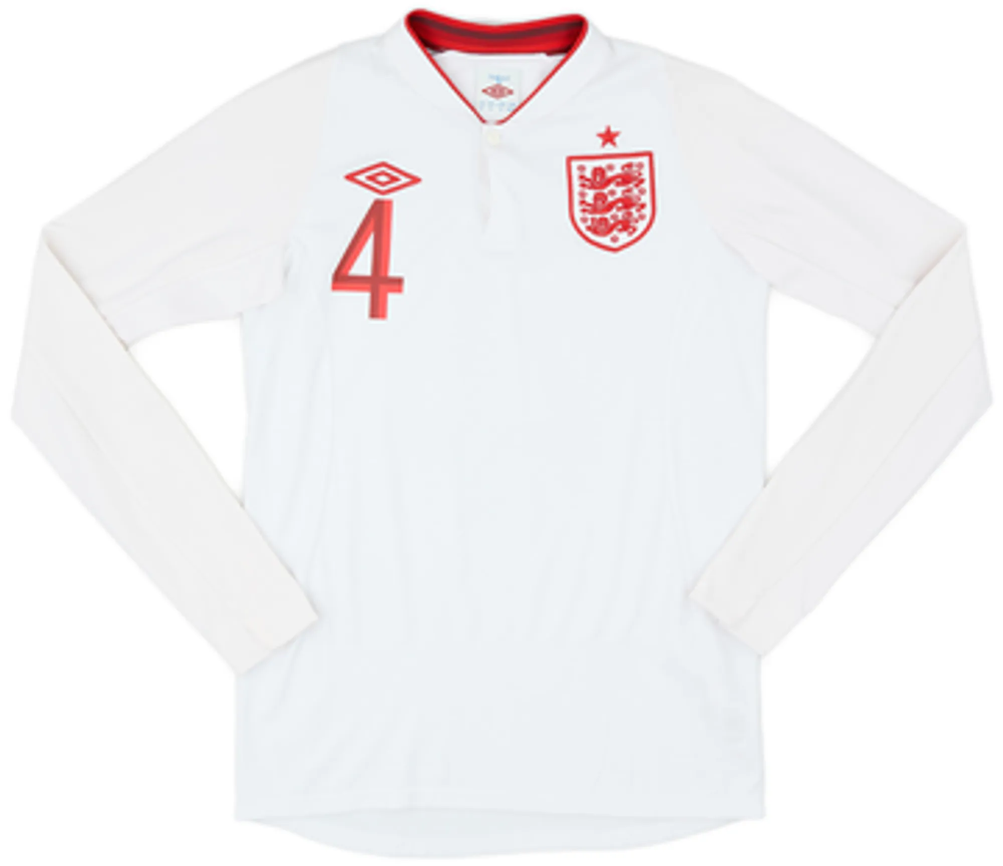 2012-13 England Home L/S Shirt Gerrard #4 - 10/10 - (XS)
