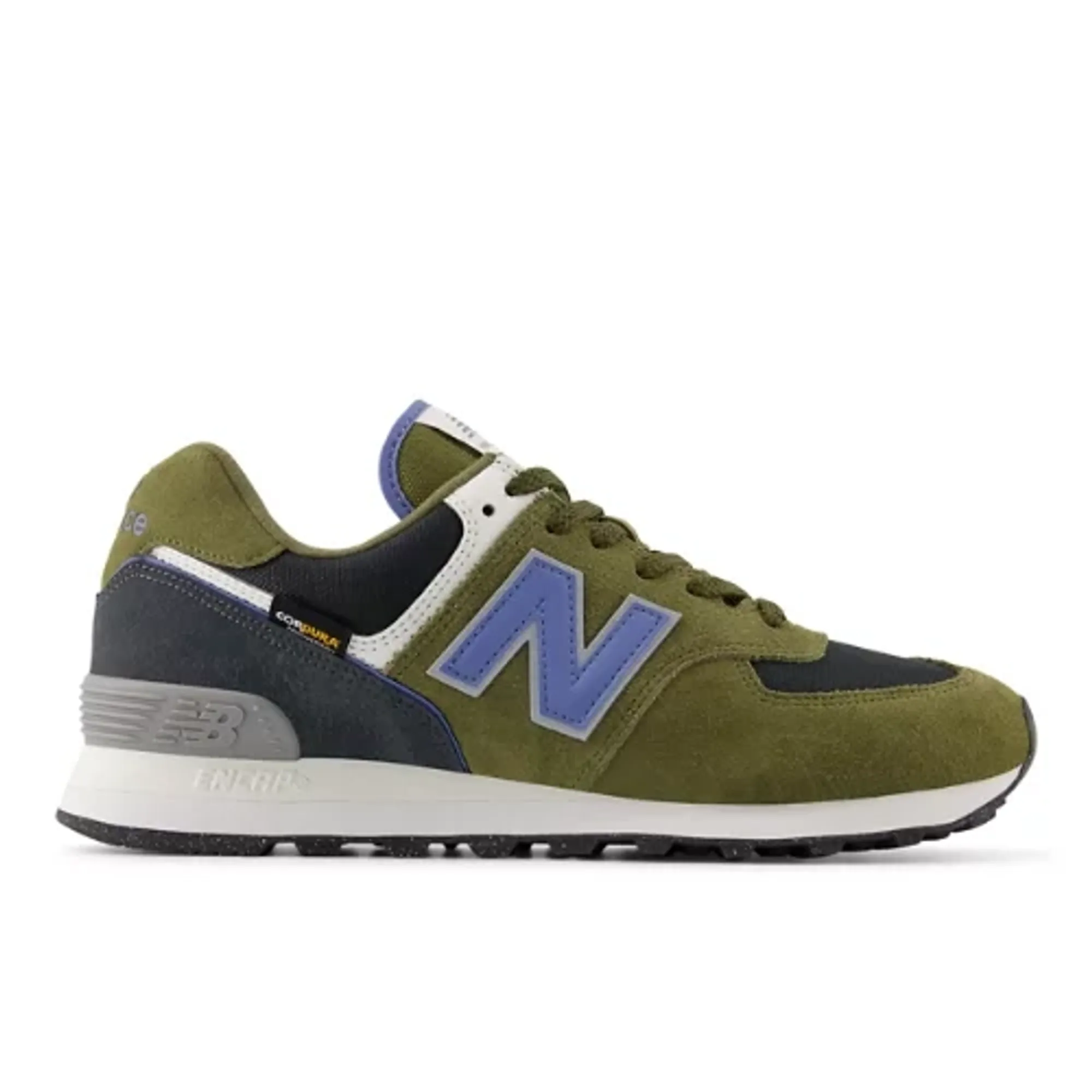 New Balance Unisex 574 in Brown/Blue Suede/Mesh