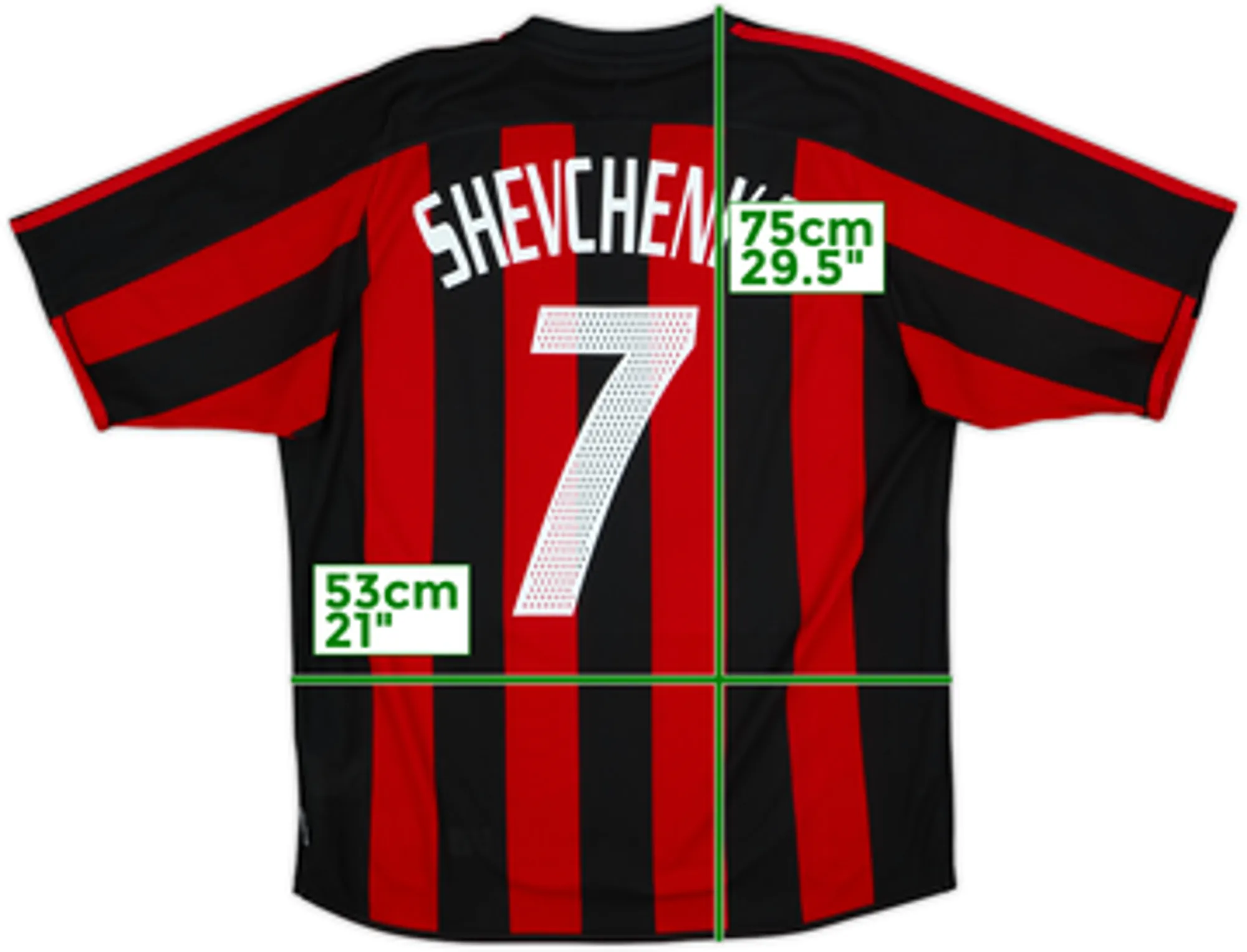 2003-04 AC Milan Home Shirt Shevchenko #7 - 10/10 - (M)