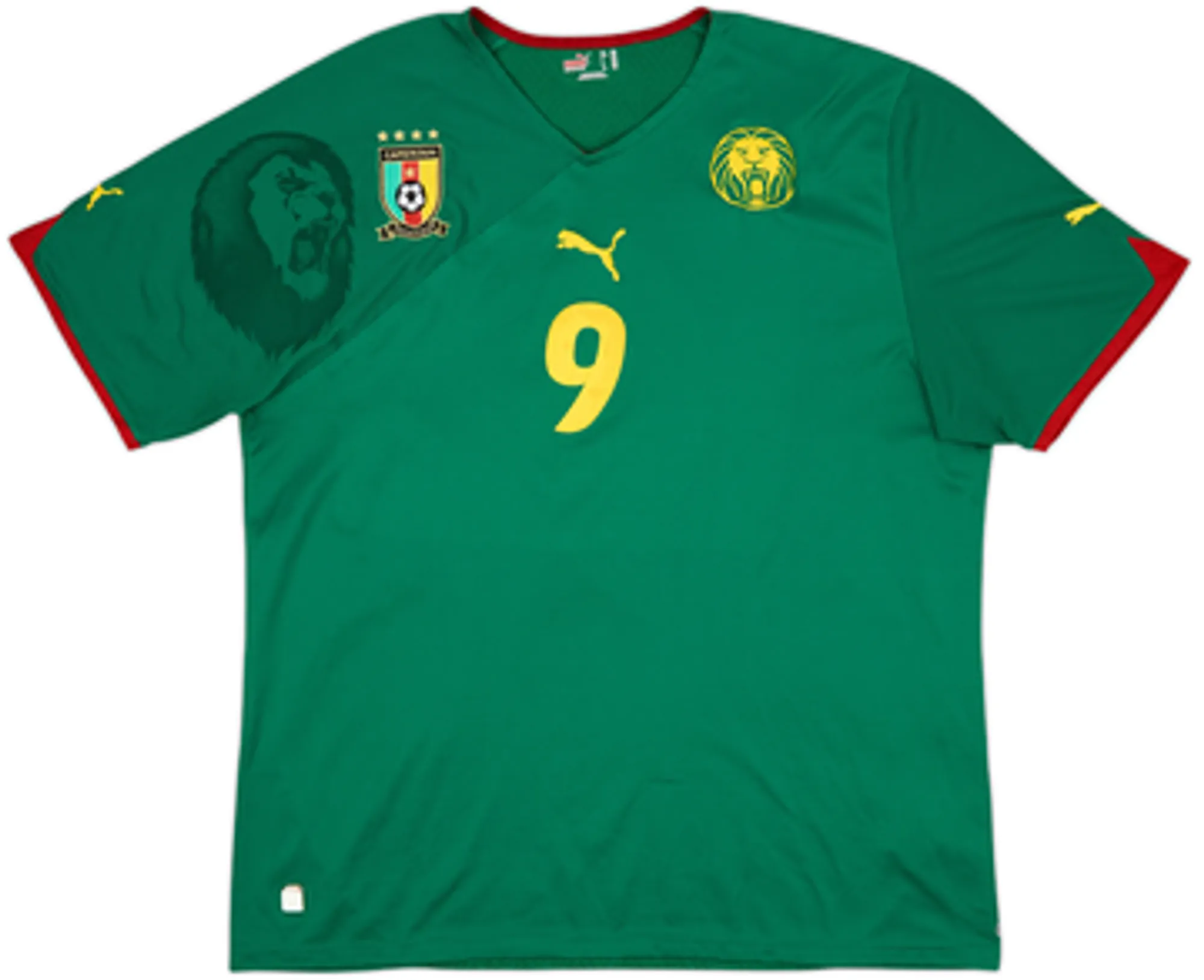 2010-11 Cameroon Home Shirt Eto'o #9 - 7/10 - (XXL)