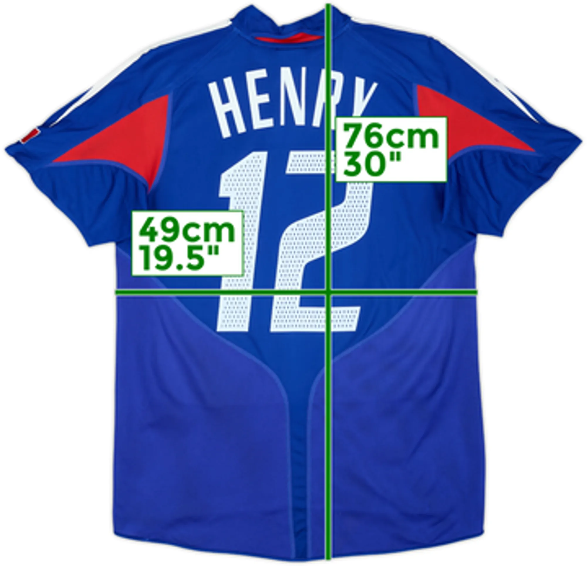 2004-06 France Home Shirt Henry #12 - 6/10 - (S)