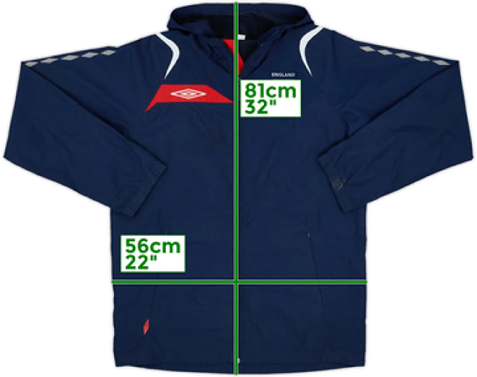 2007-08 England Umbro Hooded Track Jacket - 8/10 - (M)