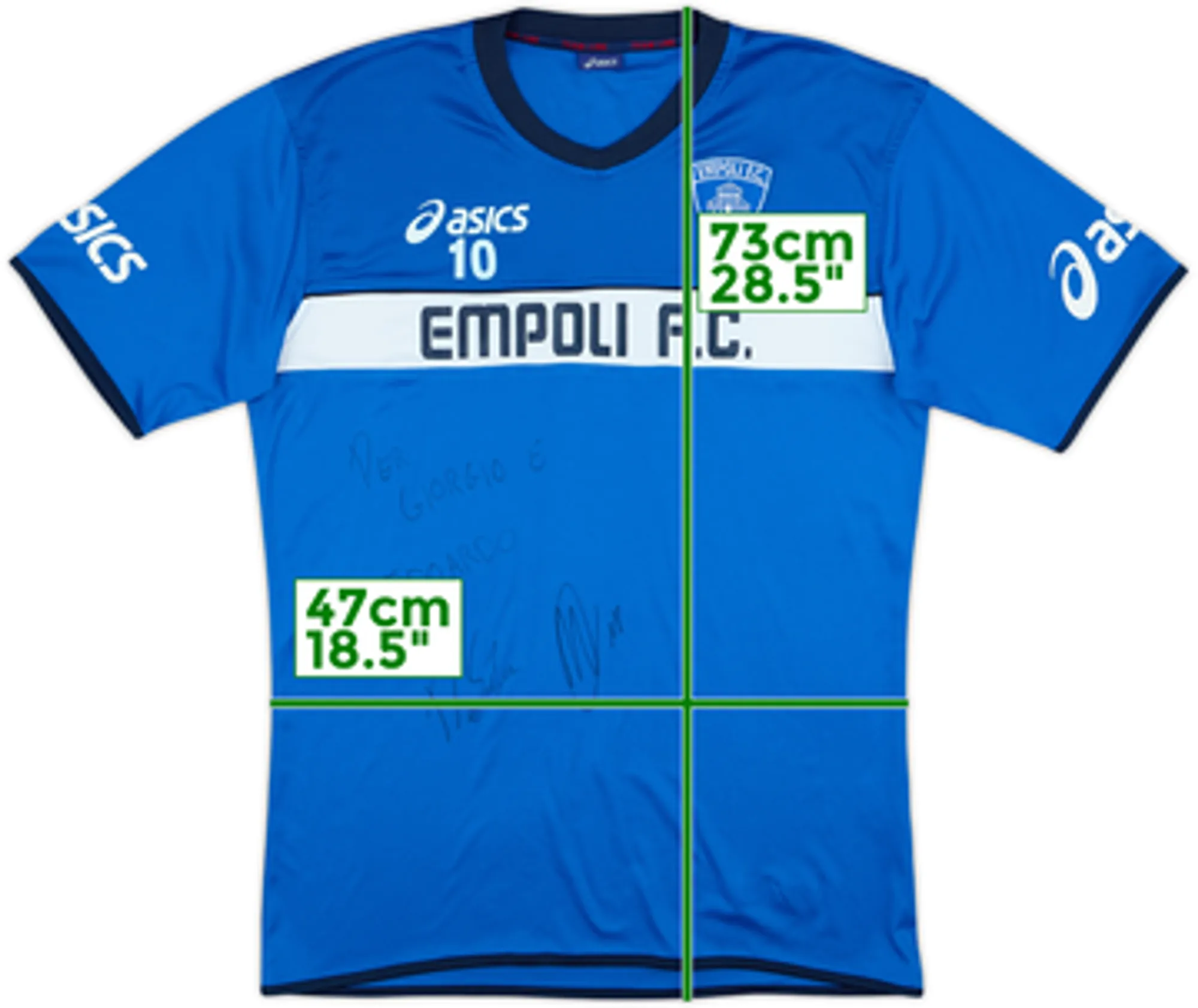 2010-11 Empoli Signed Player Issue Asics Training Shirt #10 - 8/10 - (L)