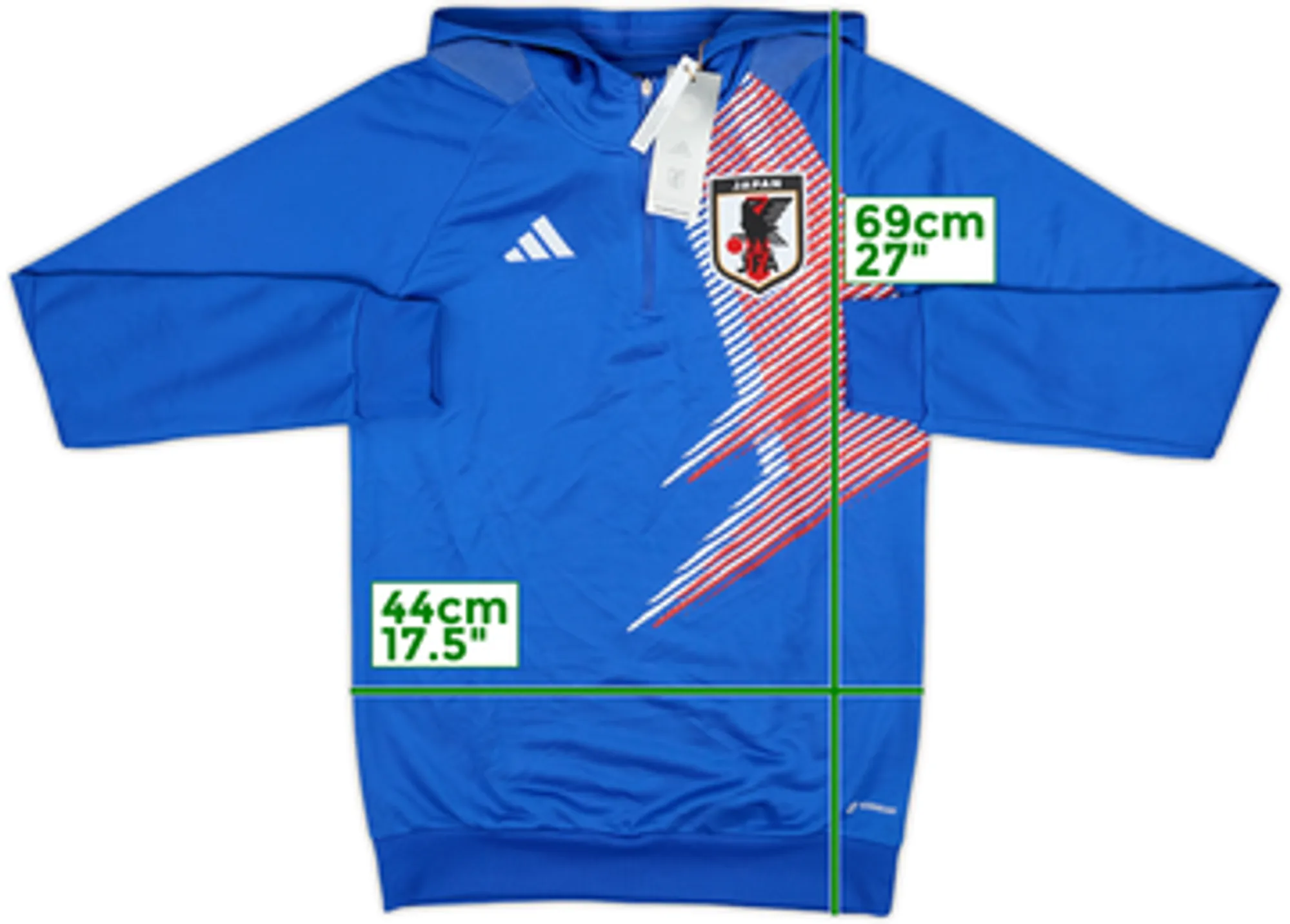 2022-23 Japan adidas Hooded 1/4 Zip Drill Top (XS)