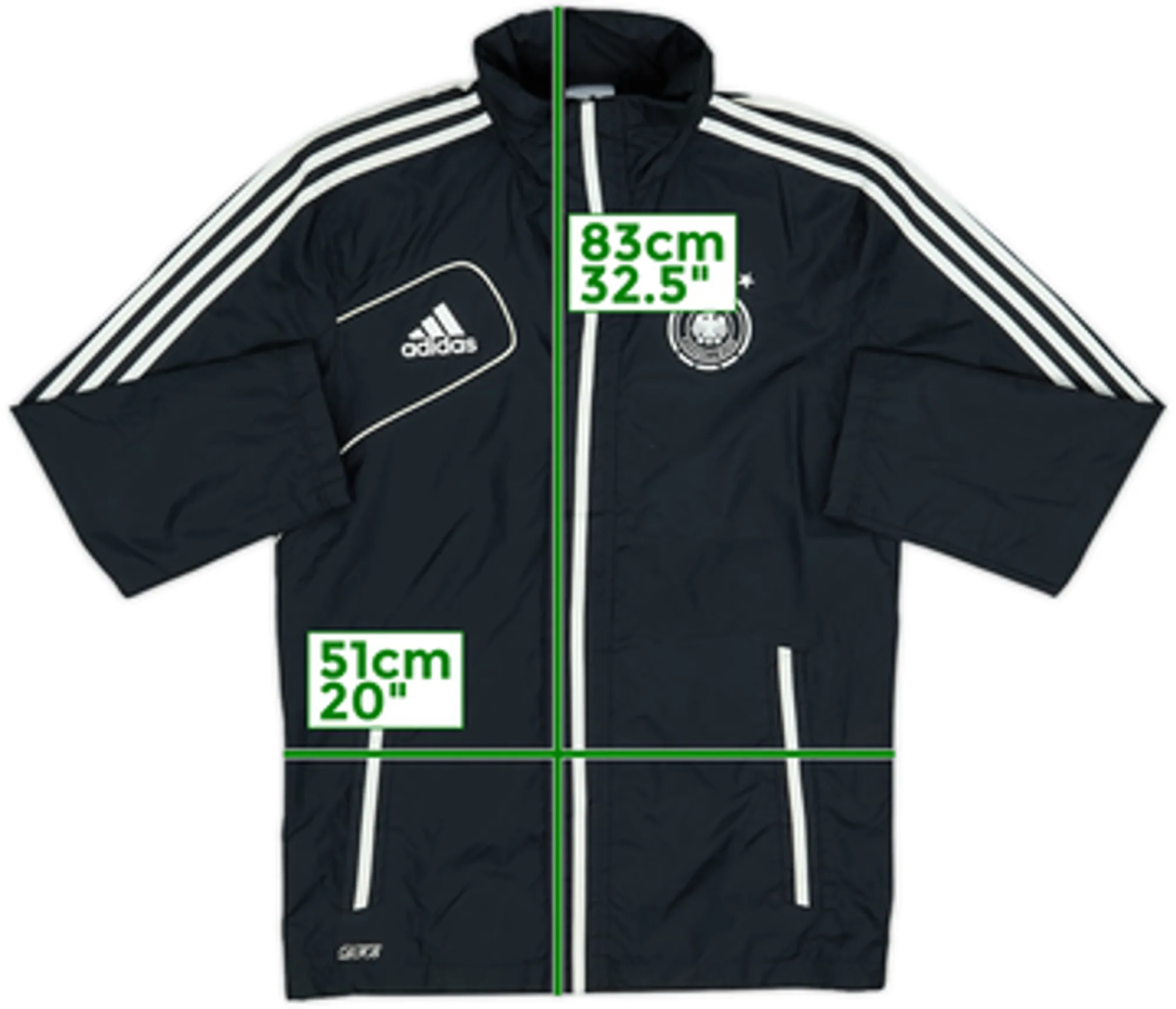 2011-12 Germany adidas Hooded Rain Jacket - 7/10 - (S)