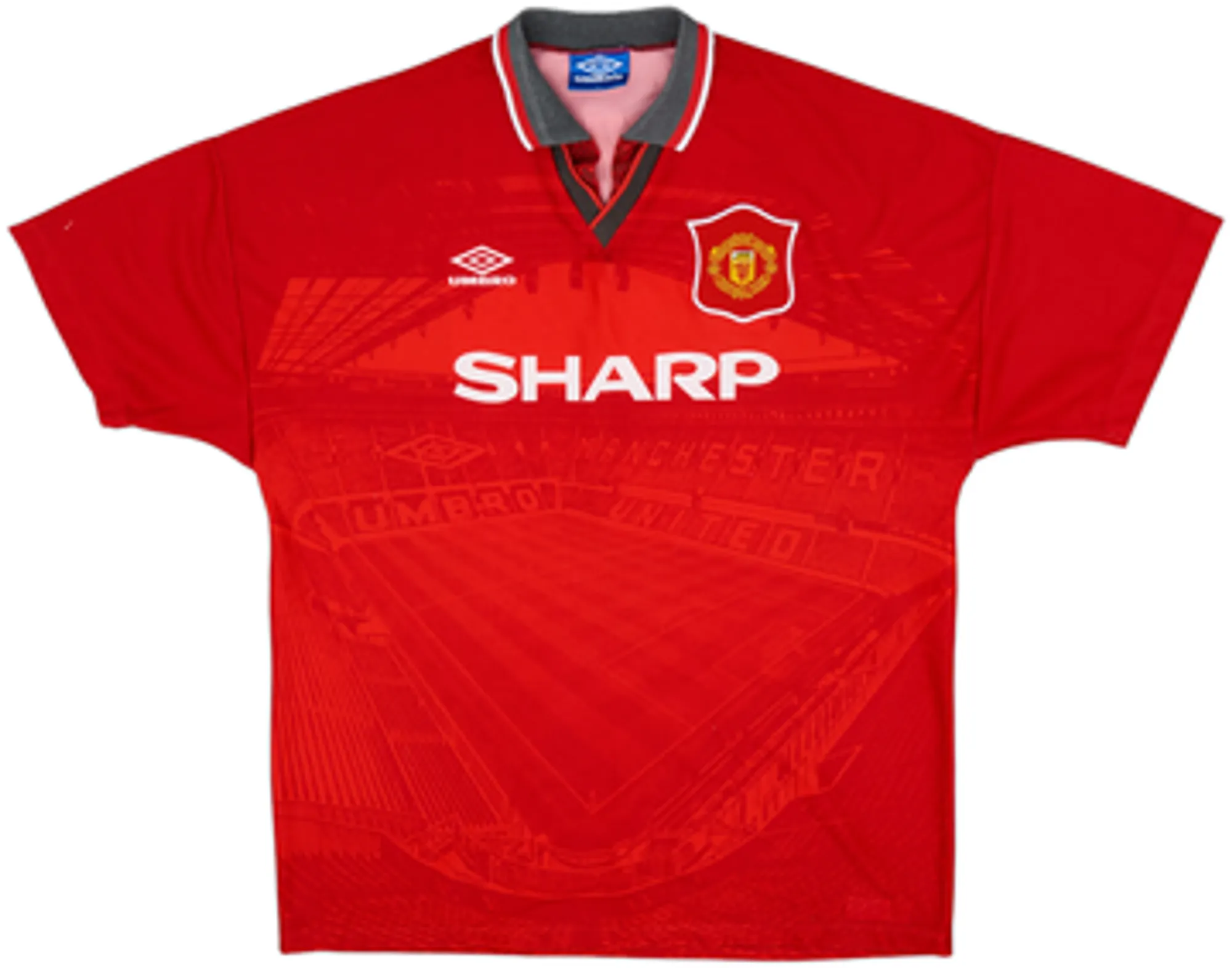 1994-96 Manchester United Home Shirt Beckham #24 - 9/10 - (Y)