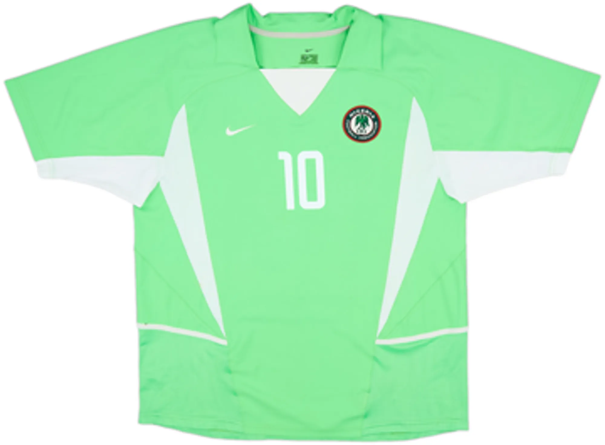 2002-04 Nigeria Home Shirt Okocha #10 - 9/10 - (L)