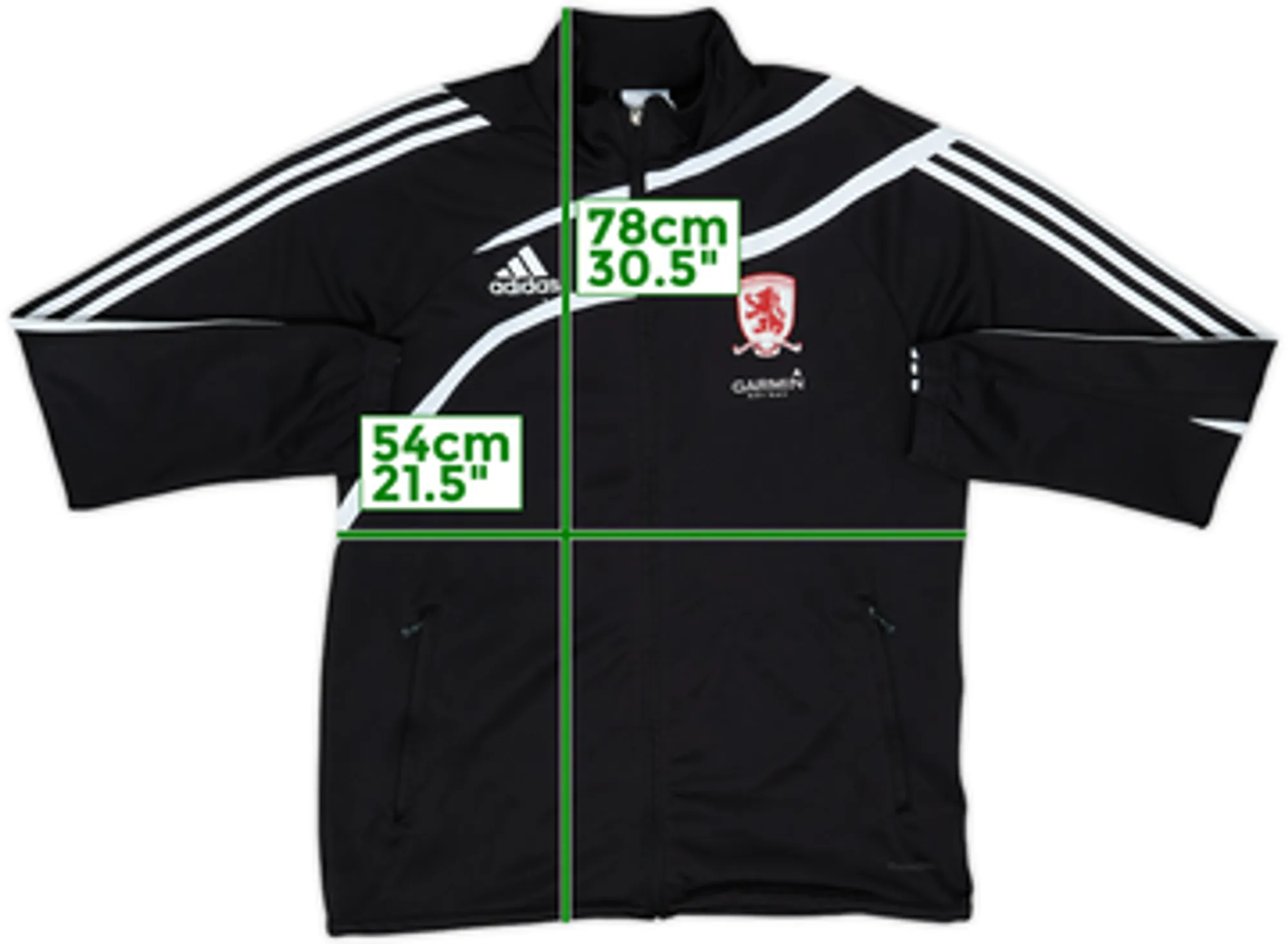 2008-09 Middlesbrough adidas Track Jacket - 9/10 - (M)