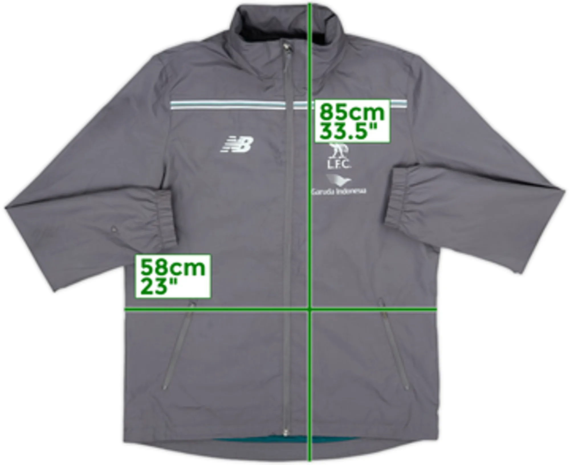 2015-16 Liverpool New Balance Hooded Rain Jacket - 7/10 - (M)