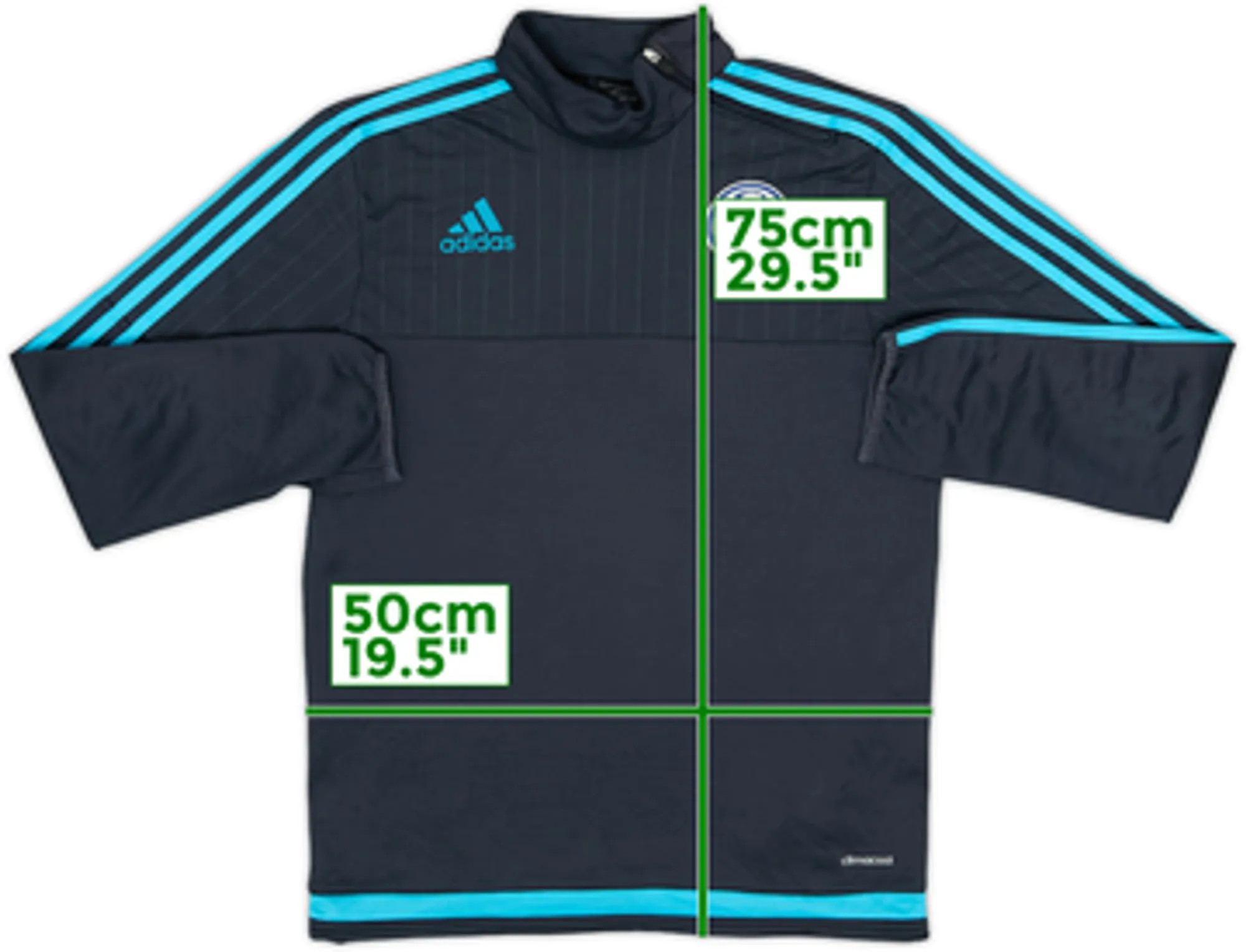 2015-16 Schalke adidas 1/4 Zip Drill Top - 8/10 - (M)