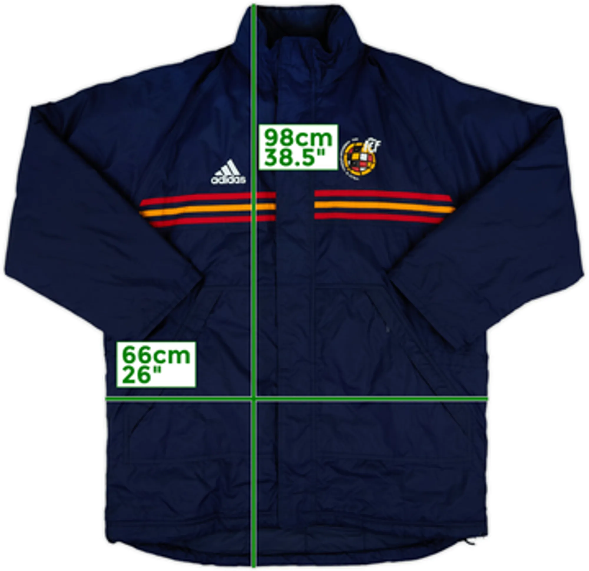1998-00 Spain adidas Padded Bench Coat - 8/10 - (M/L)
