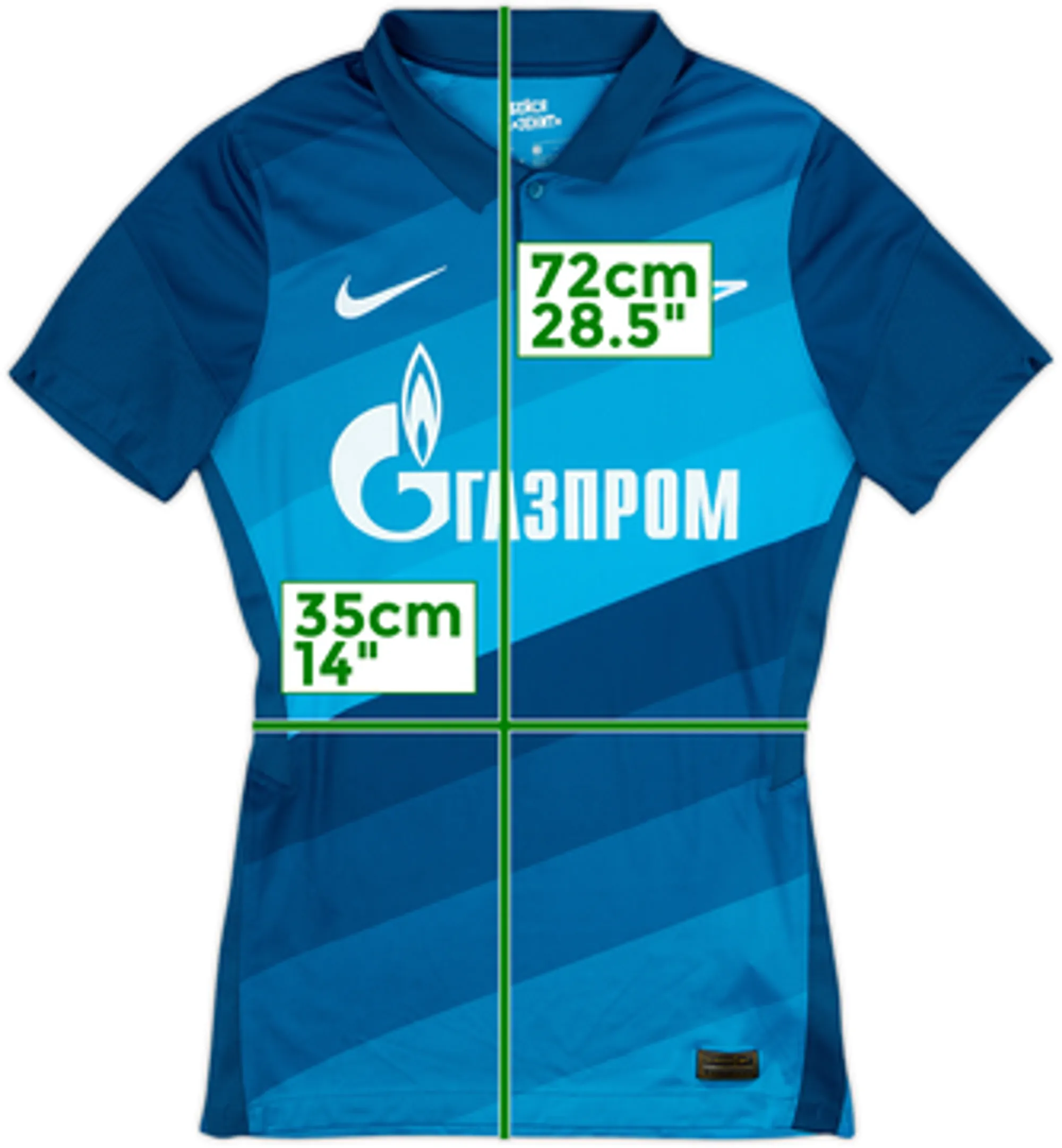 2020-21 Zenit St. Petersburg Player Issue Home Shirt - 8/10 - (S)